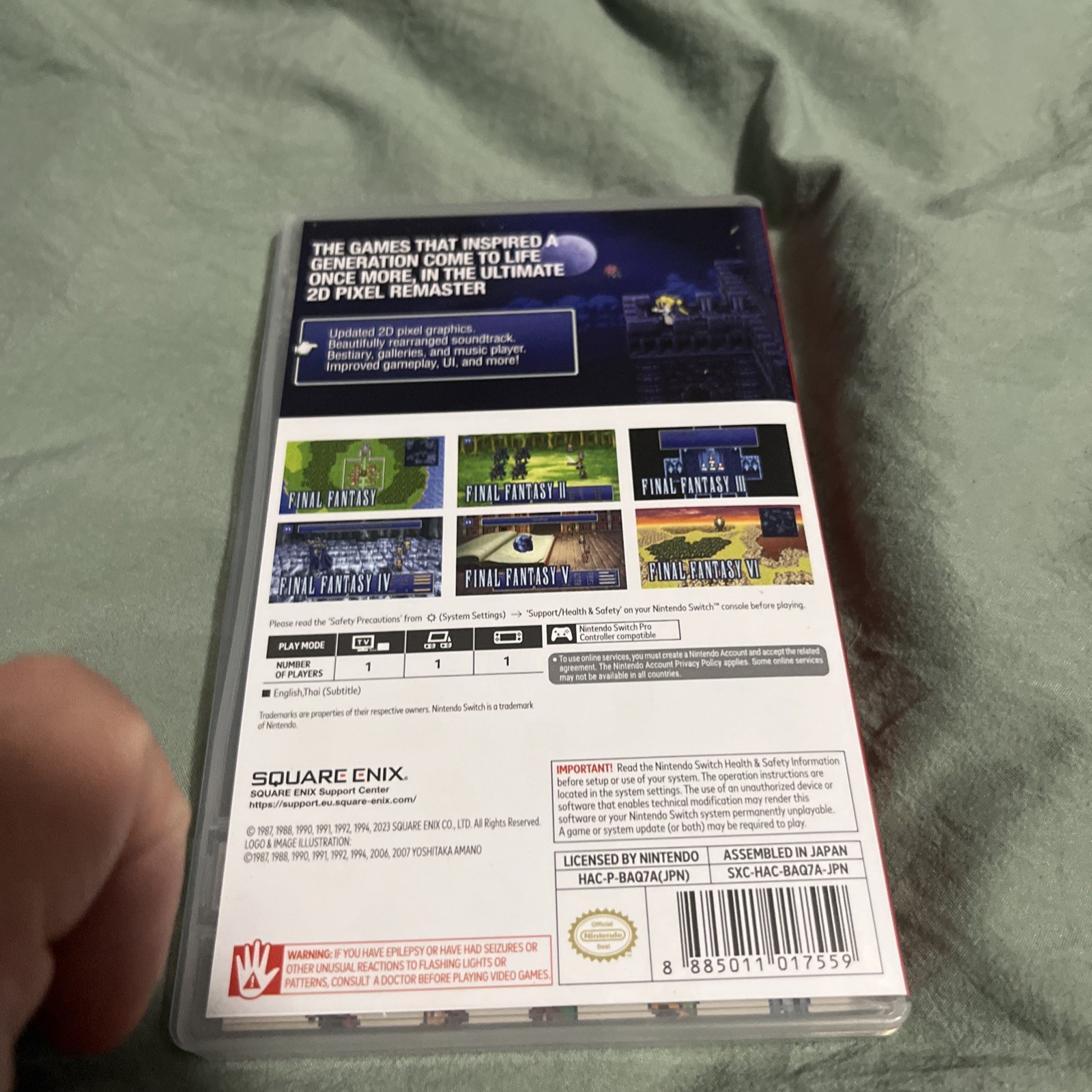 Final Fantasy 1-6 Pixel Remastered Game for Nintendo Switch Import
