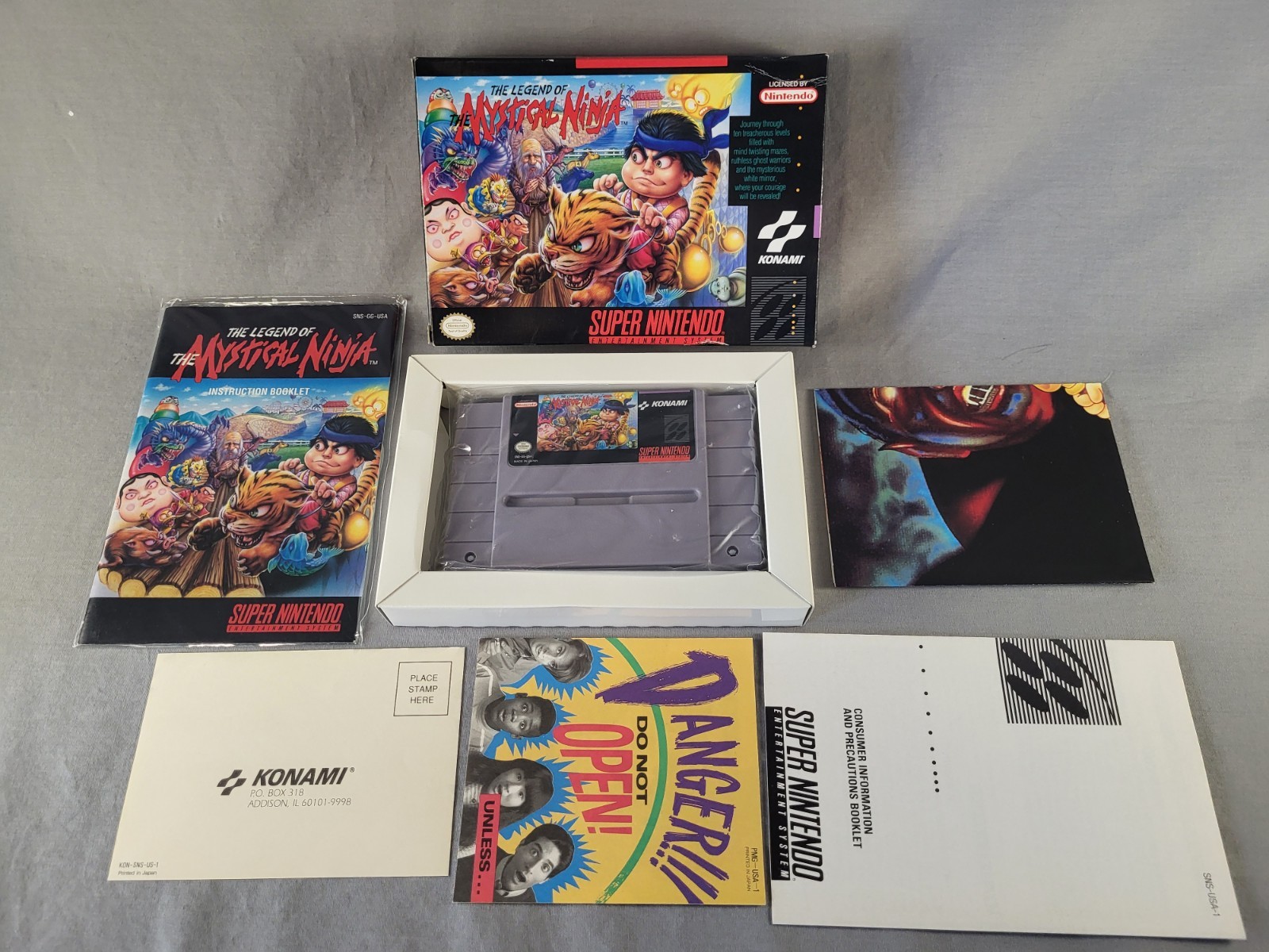 The Legend of the Mystical Ninja, SNES, Complete, Authentic! [Reg Card]