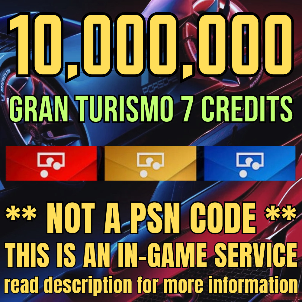 Gran Turismo 7⭐10 Million Credits⭐PS4 & PS5 🟢READ DESCRIPTION🟢