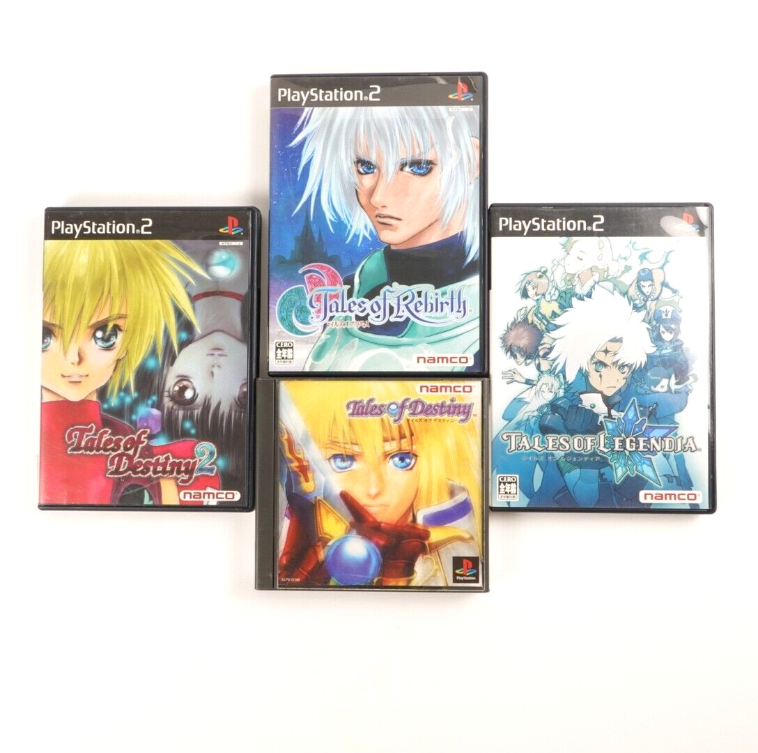 Lot of 4 Tales of Destiny 1 2 Rebirth LegendPS1 PS2 Japan Import