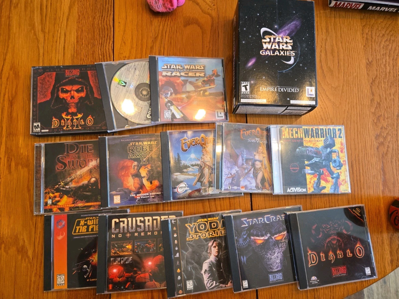 Mixed Lot of 14 VTG Computer PC CD Games (90’s 2000’s) Star Wars, Diablo, Etc