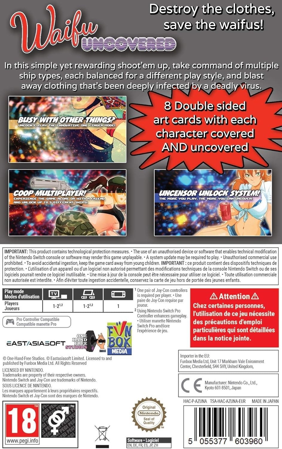 Waifu Uncovered Juego Fisico para Consola Nintendo Switch
