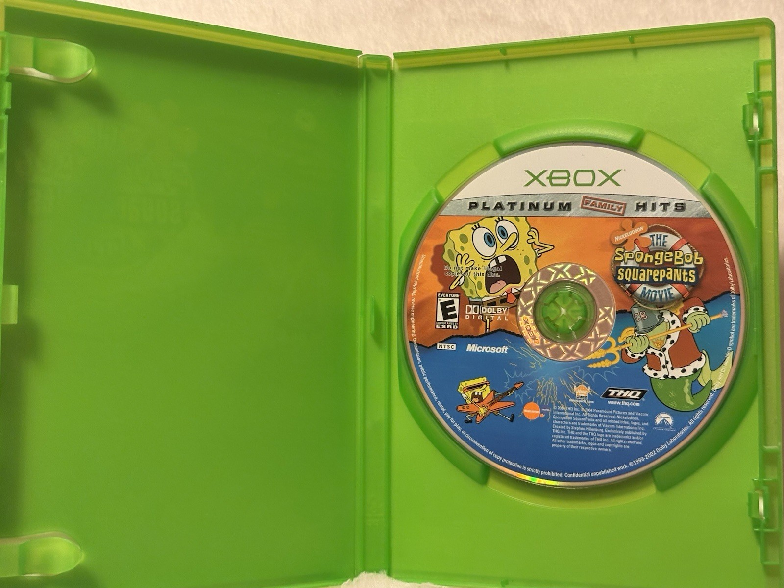 The SpongeBob SquarePants Movie (Microsoft Xbox, 2004) No Manual Included
