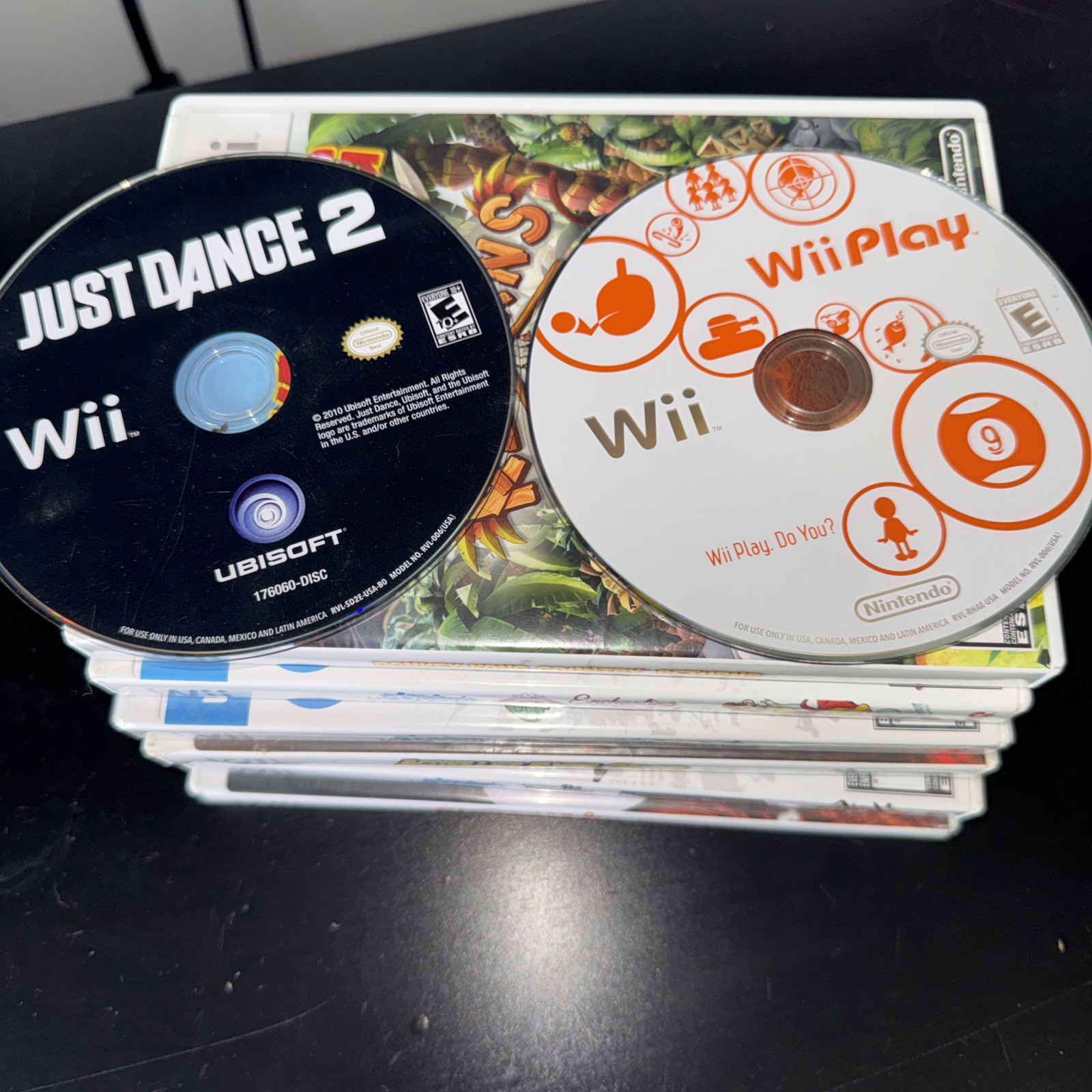 Lot of 8 Boot Tested Lot Nintendo Wii Video Games Donkey Kong Udraw Active Life