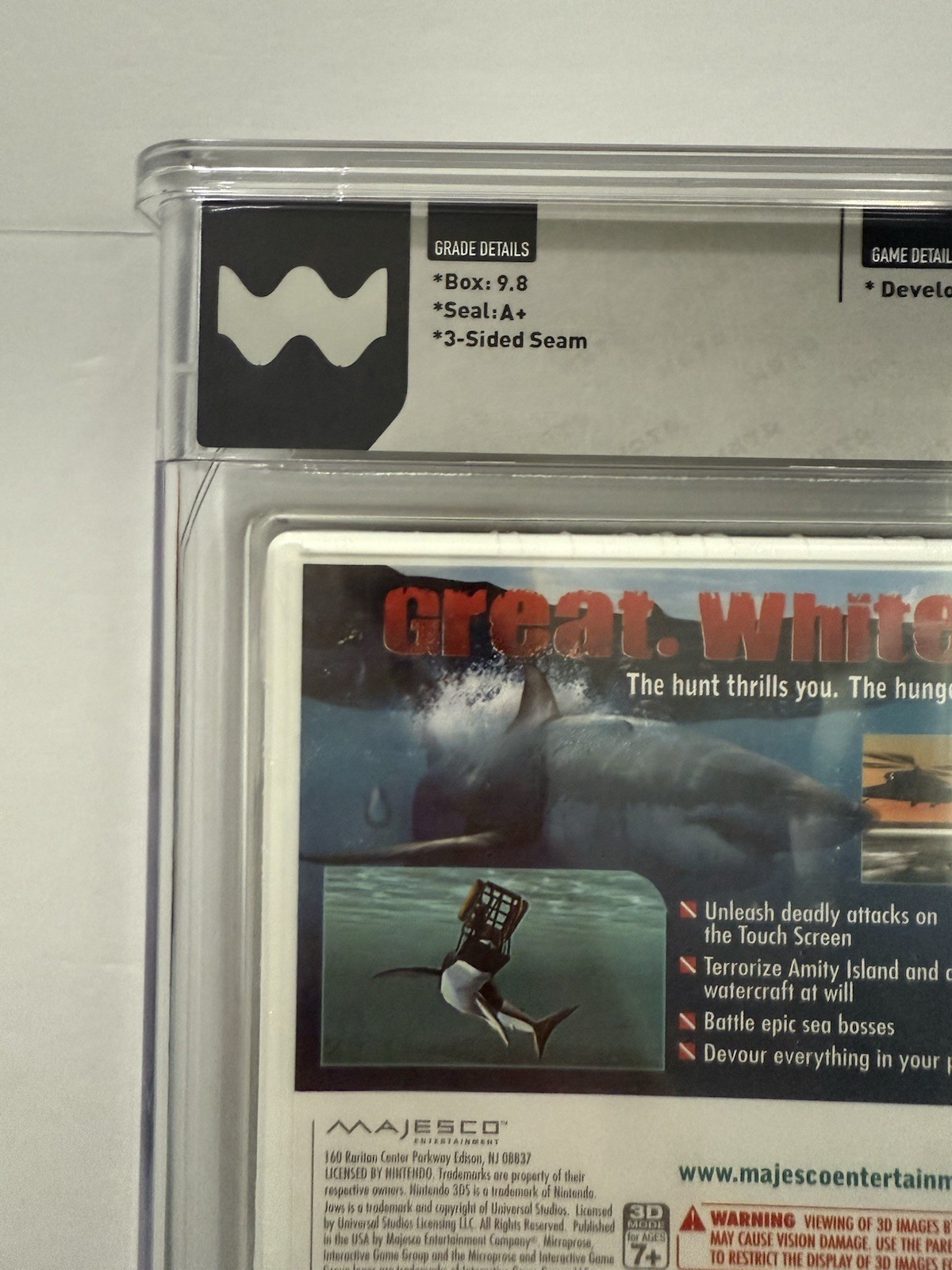 Jaws Ultimate Predator Nintendo 3DS NEW Wata 9.8 A+ SEALED Lenticular Cover