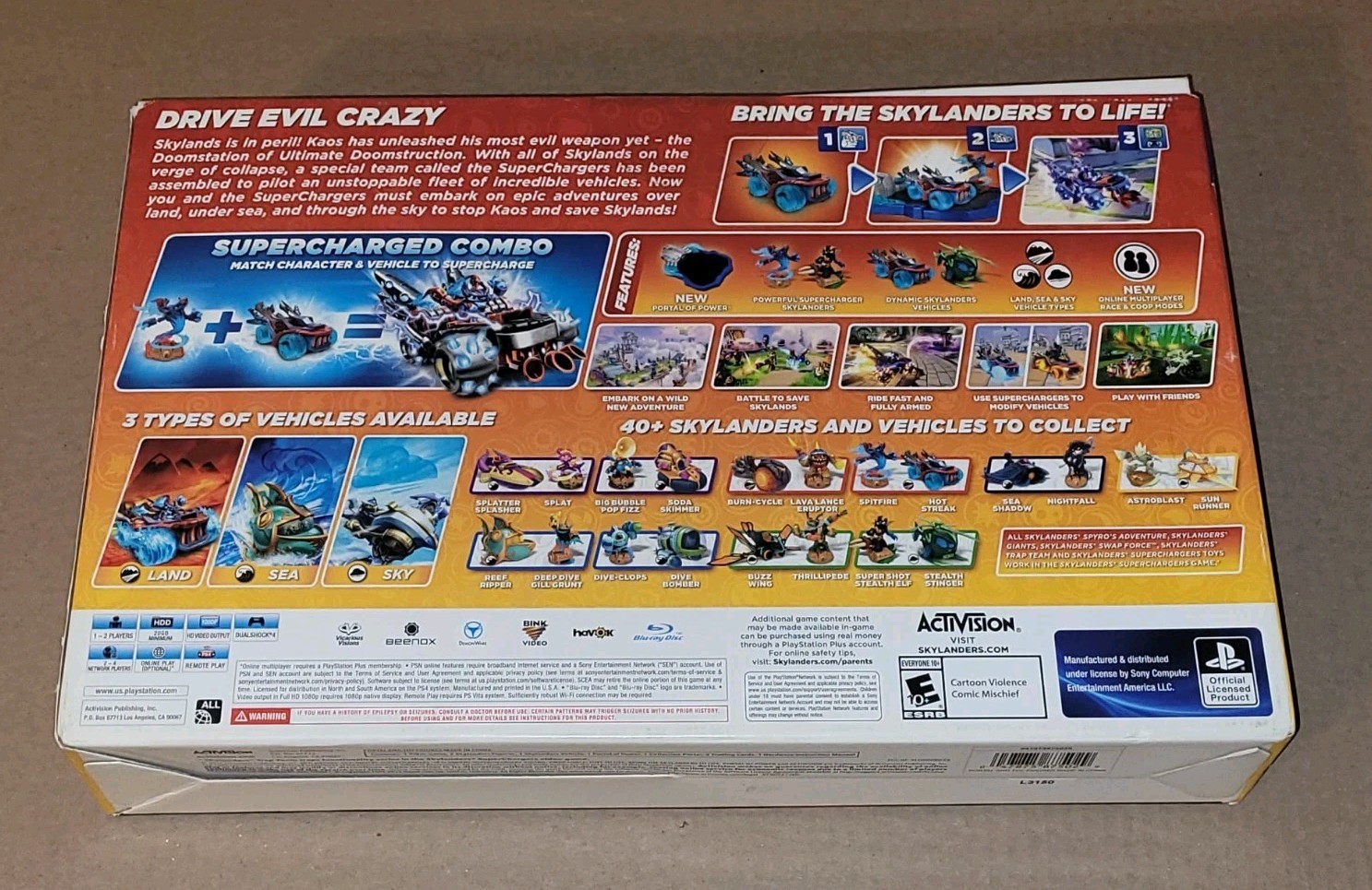 Skylanders Superchargers PS4 Figures ActiVision Starter Pack Game New Sealed