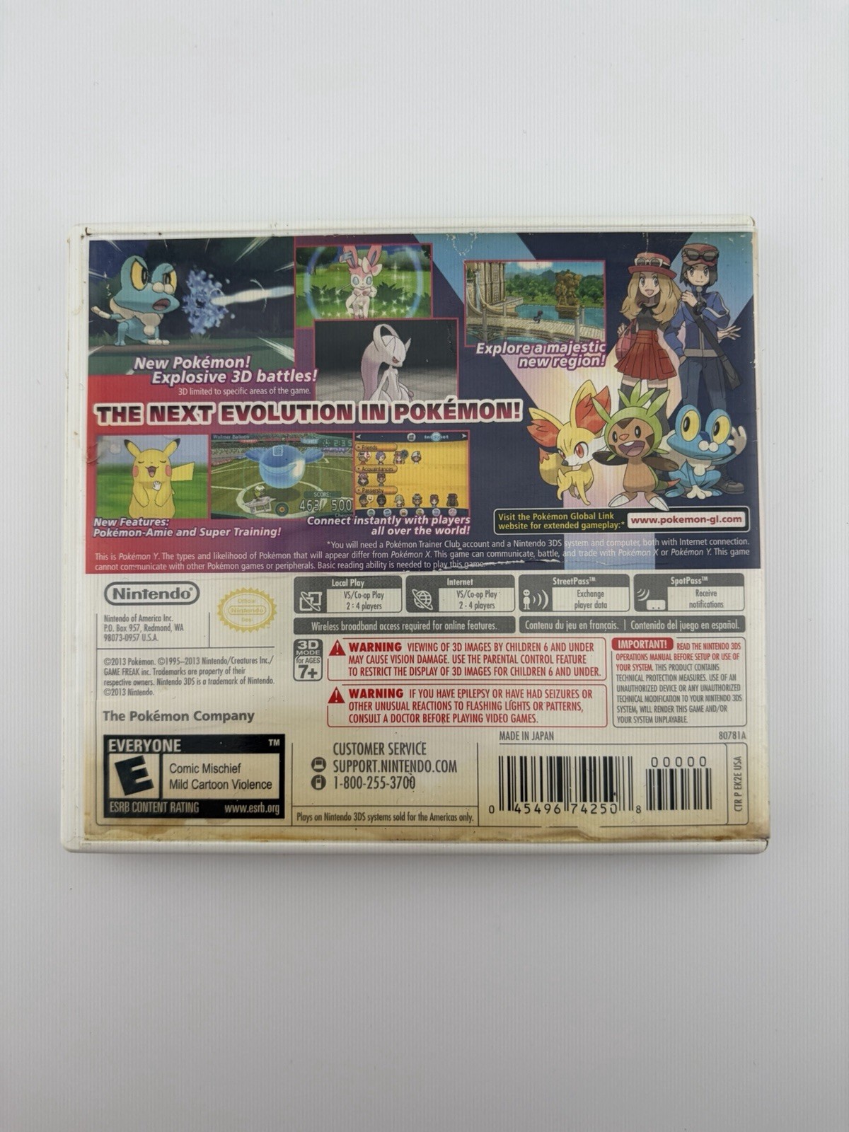 Nintendo Pokémon Y 3DS – No Manual – Tested and Working! Priced Accordingly