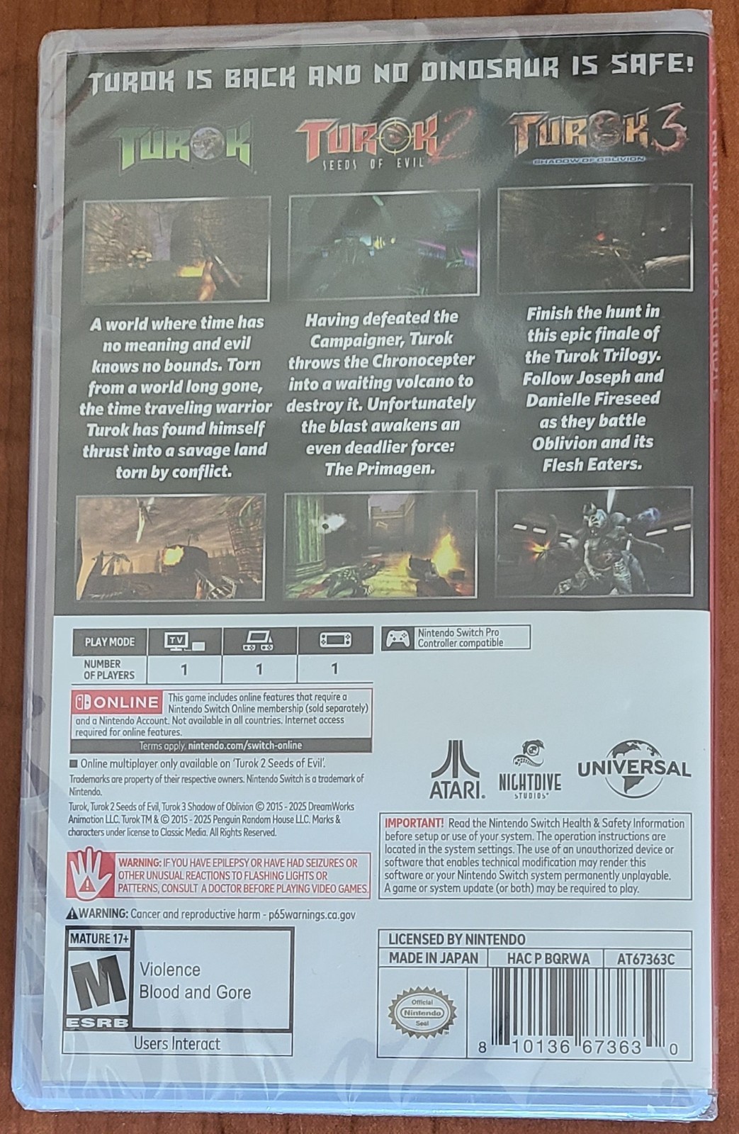 Turok Trilogy Bundle – Nintendo Switch (NEW)