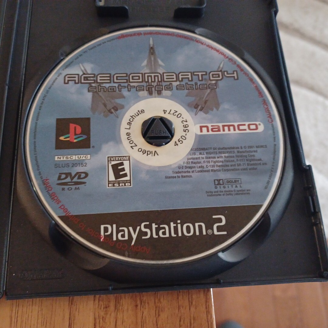 Ace Combat 4 Shattered Skies 2001 PS2 Playstation 2 No Manual Namco 1 Day Ship
