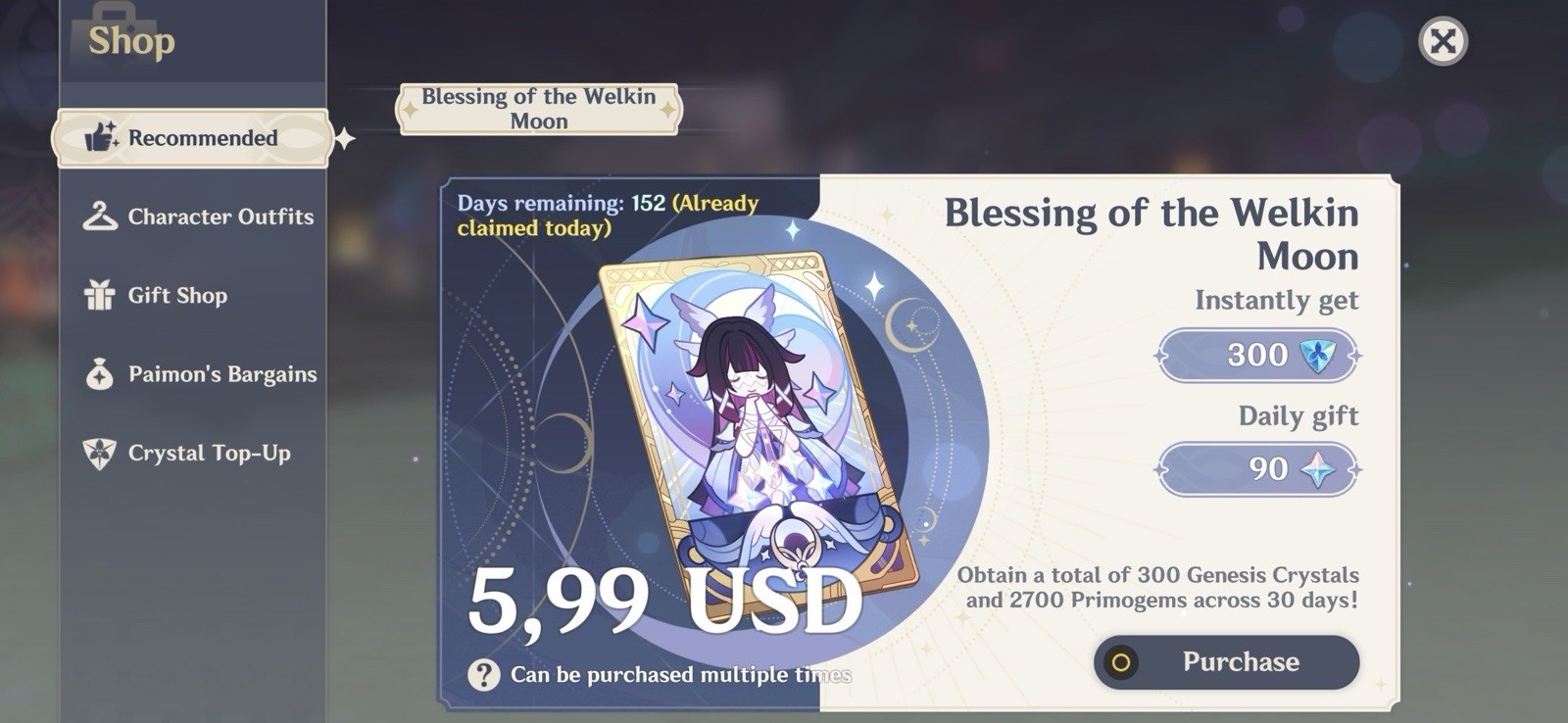 EU Genshin Impact + Honkai: Star Rail AR60/TL70 Account