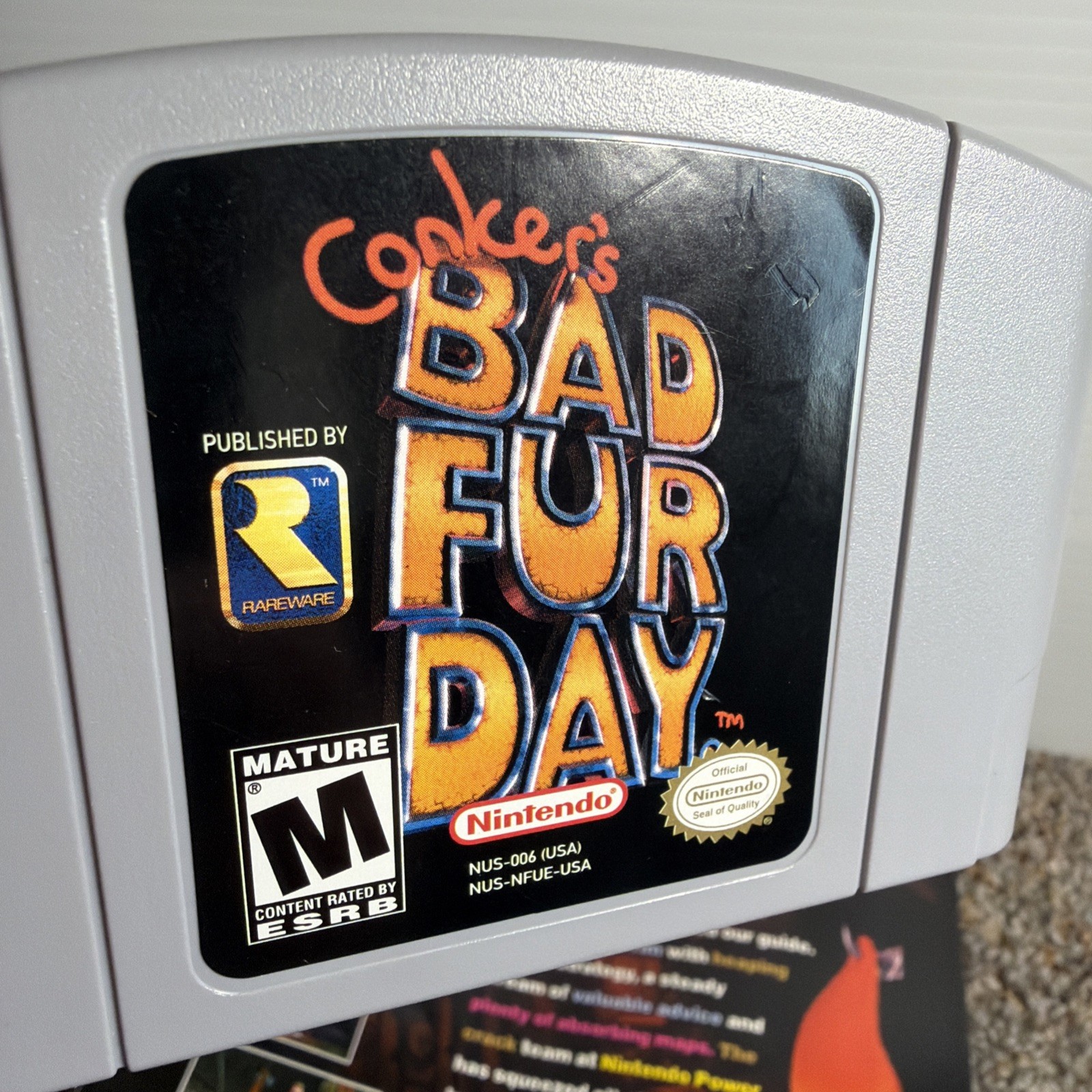 Conker’s Bad Fur Day Nintendo 64 N64 Authentic Super Clean With Guide