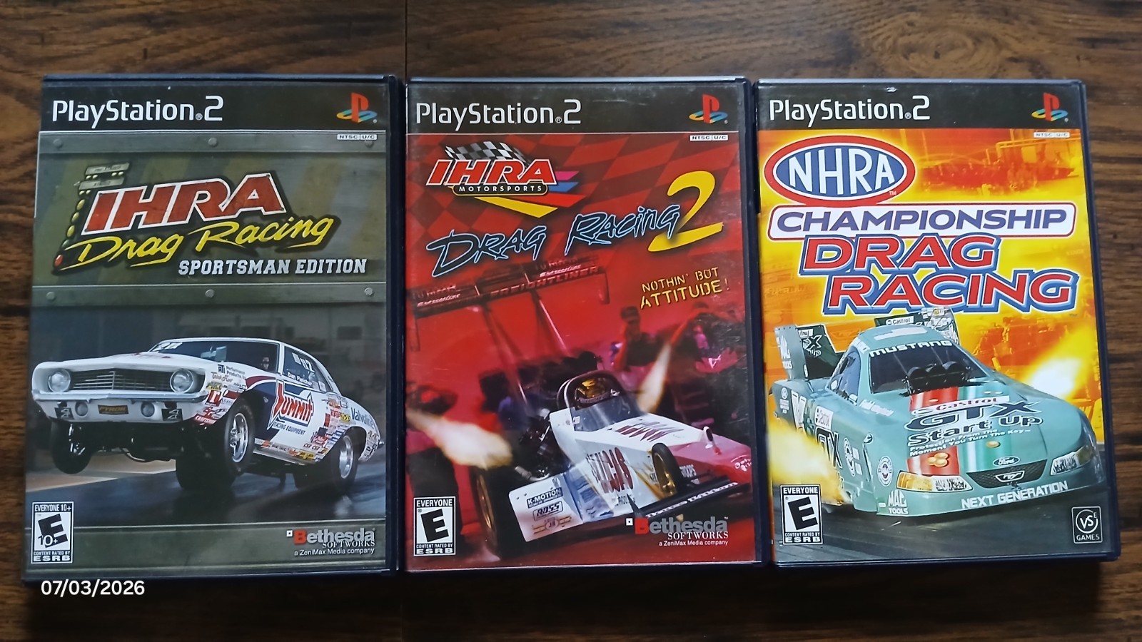 Lot Of 2 IHRA & 1 NHRA Drag Racing Games PS2 CIB 2 W/Reg In Excellent Condition