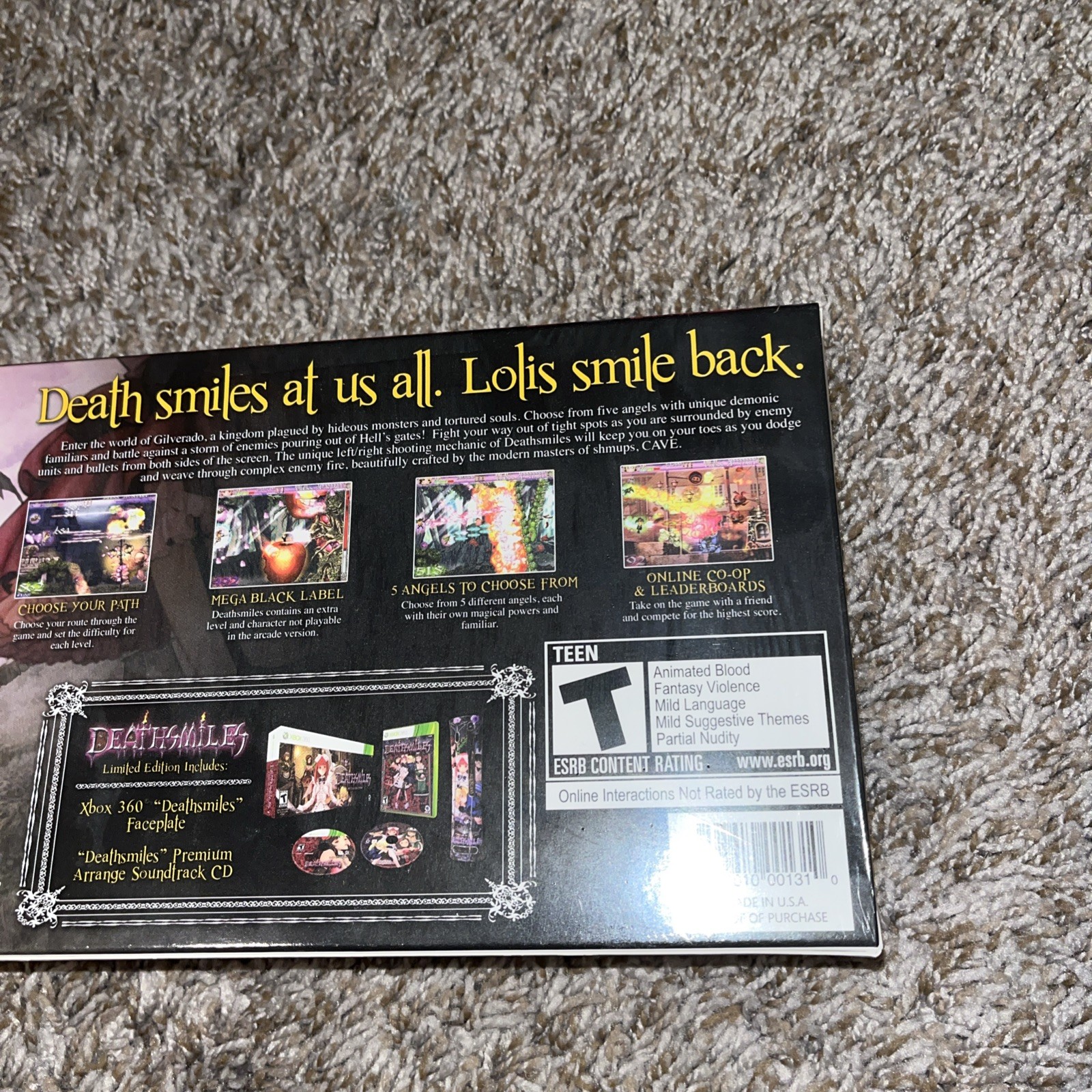 New Sealed Deathsmiles — Limited Edition (Microsoft Xbox 360, 2010)