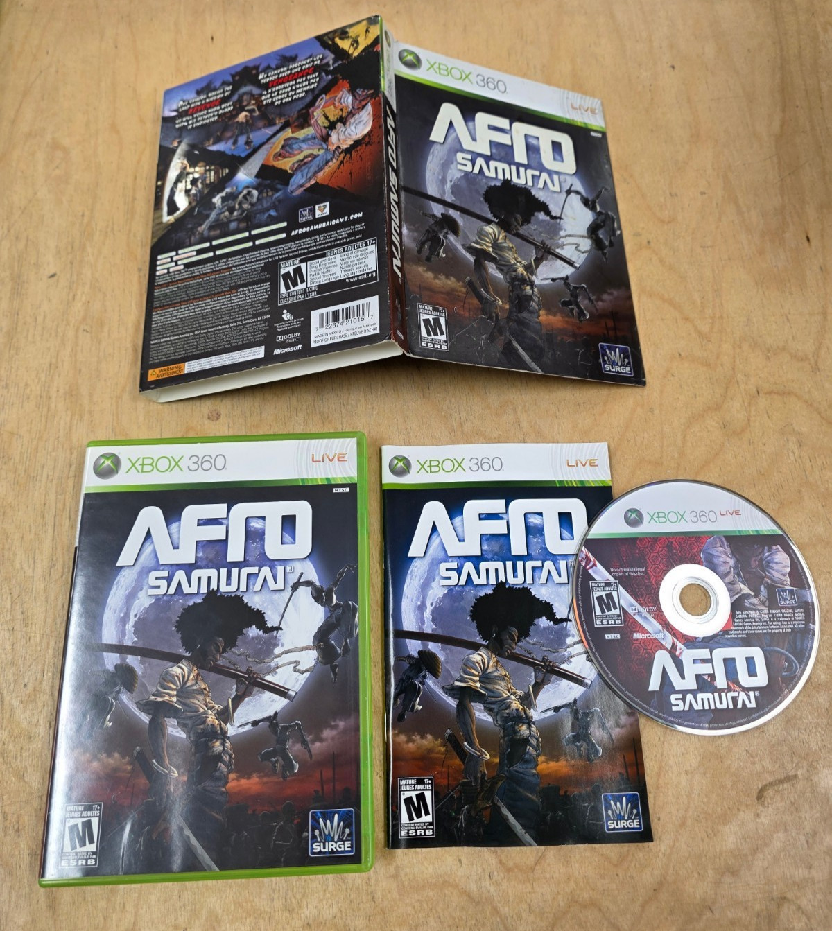 Afro Samurai Microsoft Xbox 360 -Complete w/ Slip – Tested