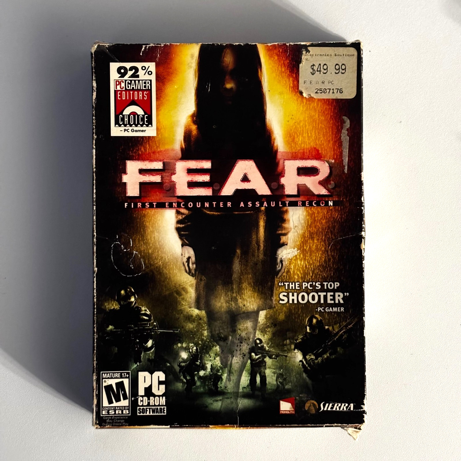 F.E.A.R. First Encounter Assault Recon (PC, 2005) Mature Editors Choice READ DES