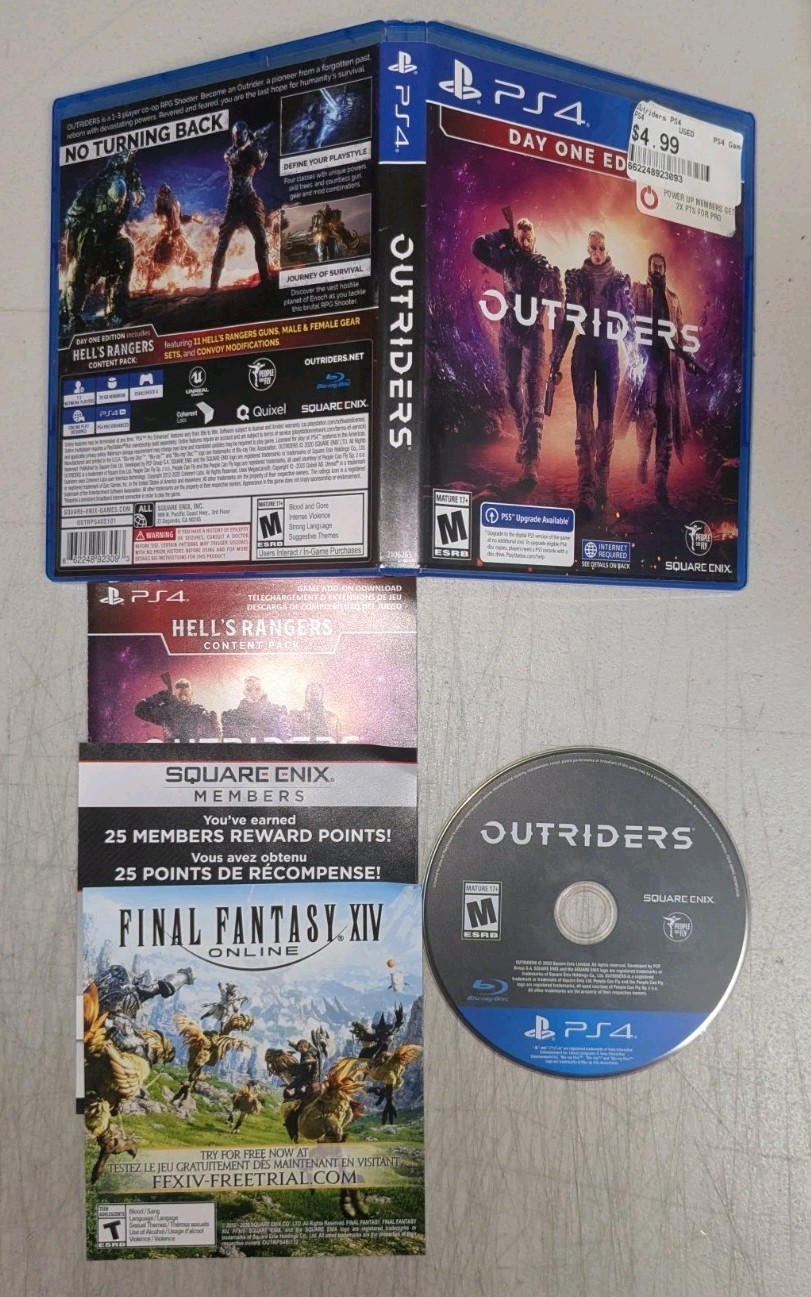 Outriders Day One Edition (PlayStation 4 PS4, PS5 Upgrade Available) Complete