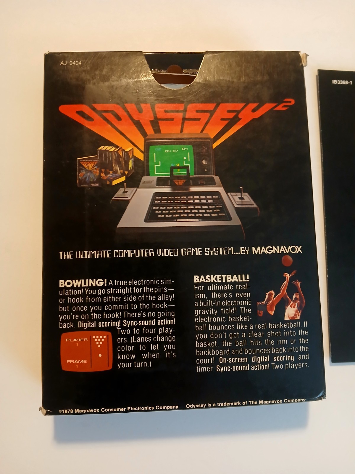 Bowling Basketball! CIB Complete in Box w Manual Magnavox Odyssey 2 Tested Works