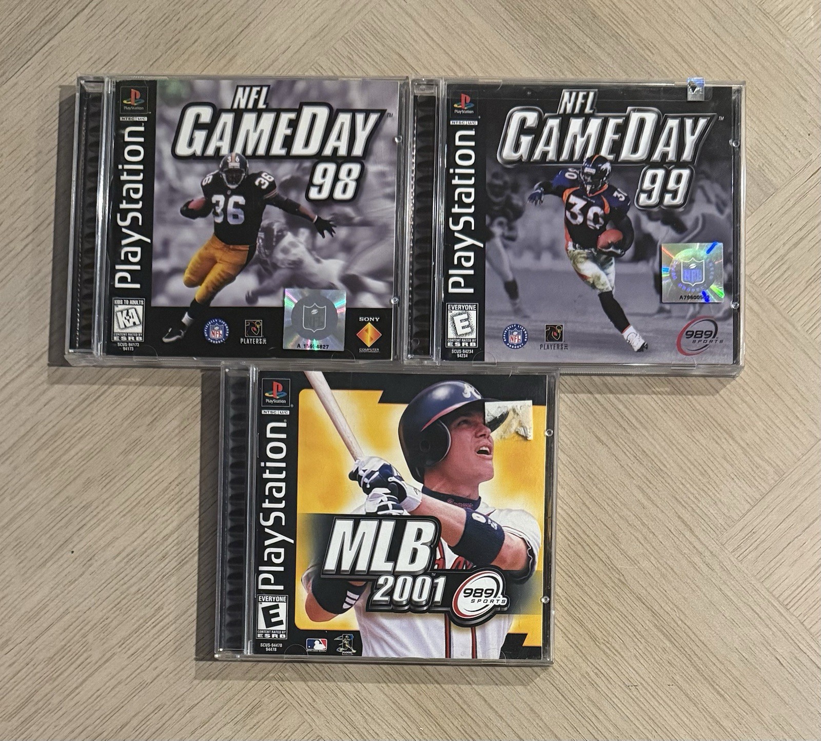 3 PlayStation Games Football And Baseball Sports PS1 Game Lot GameDay 98 99 MLB