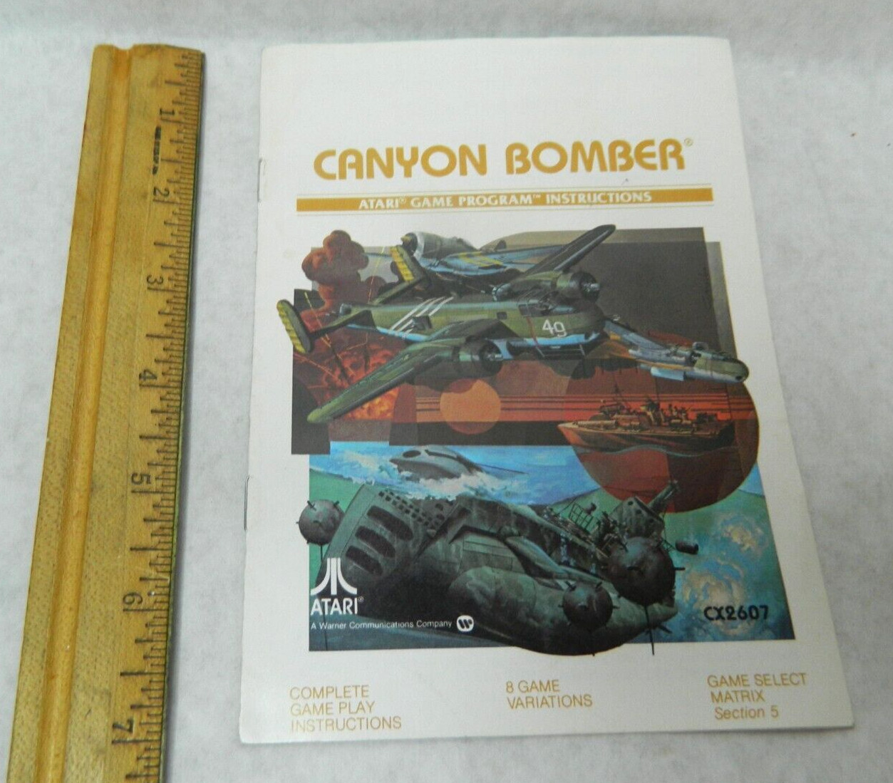 1978 Atari Canyon Bomber game Instructions CX2607. Sh1