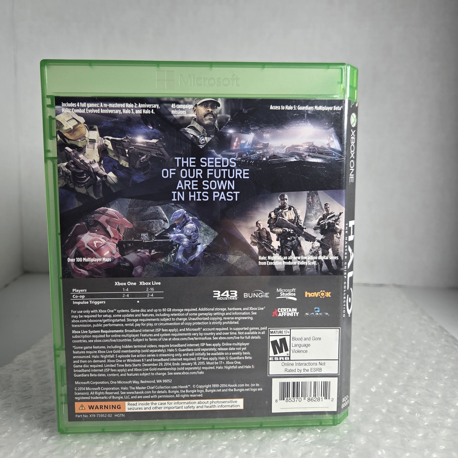 Halo Master Chief Collection Launch Microsoft Xbox One No Manual Test Bungie OEM