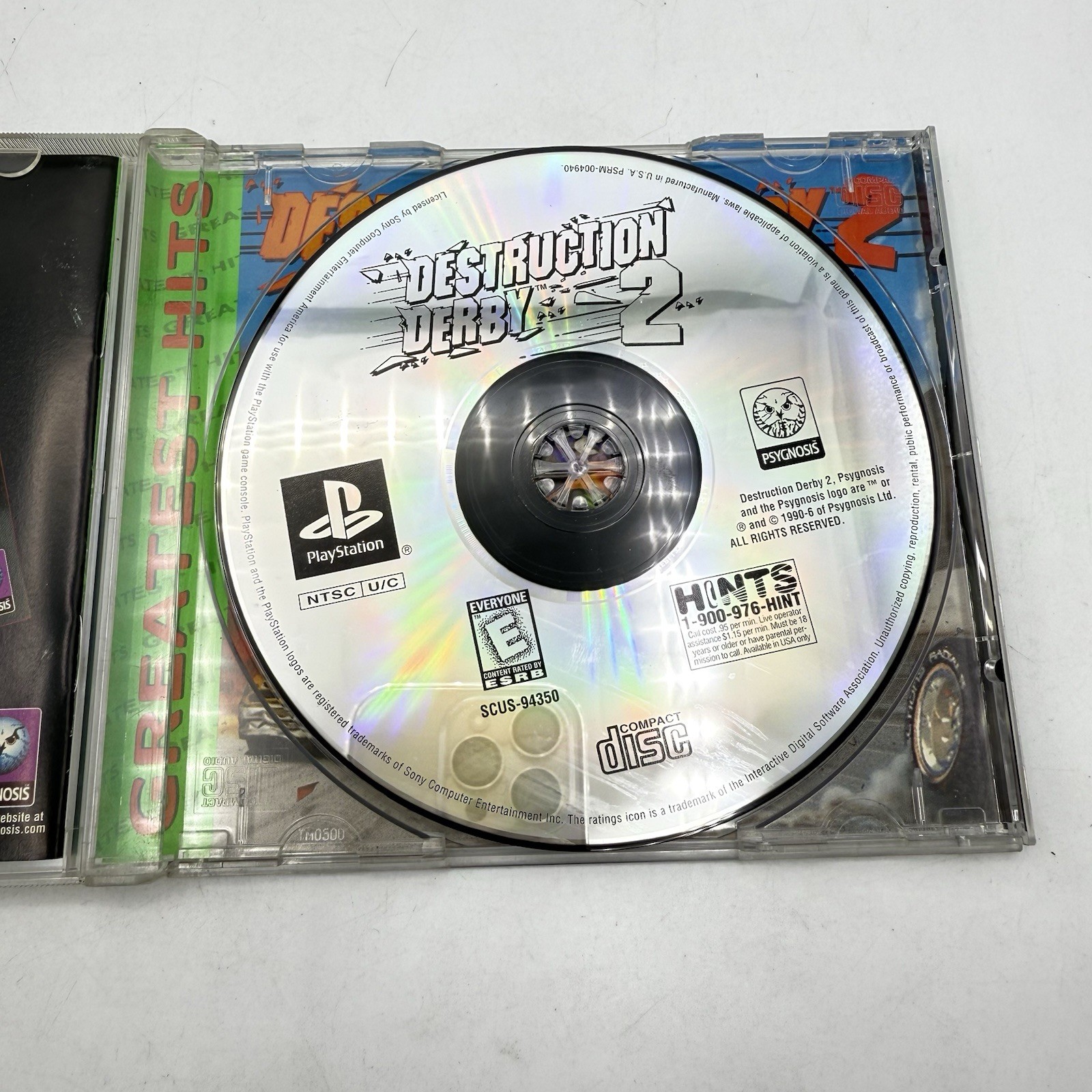 Destruction Derby 2 (Sony PlayStation 1, 1997) PS1 CIB W/Reg Card