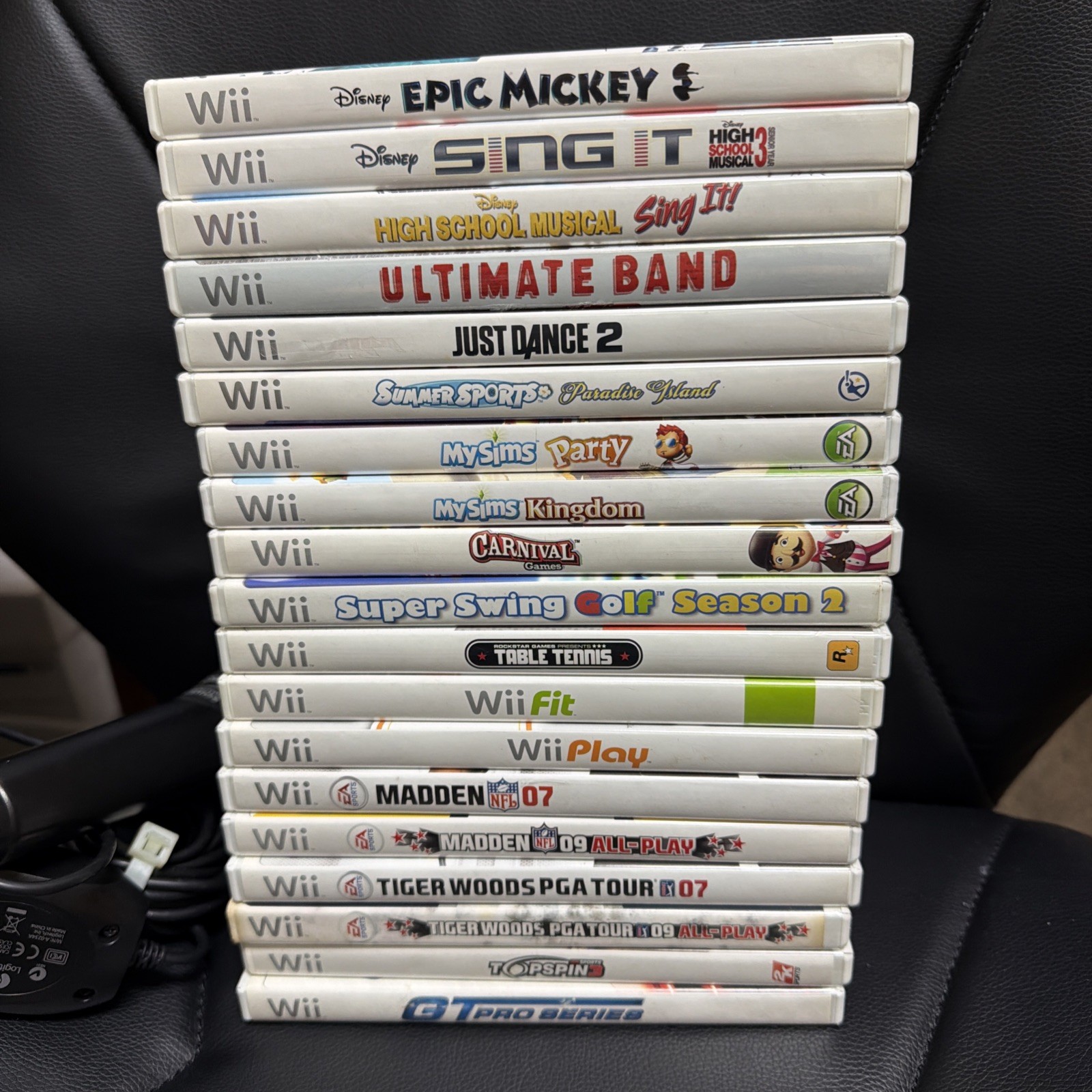 Wii Game Bundle 19 Games- Not Tested. Disney Interactive Studio Microphone