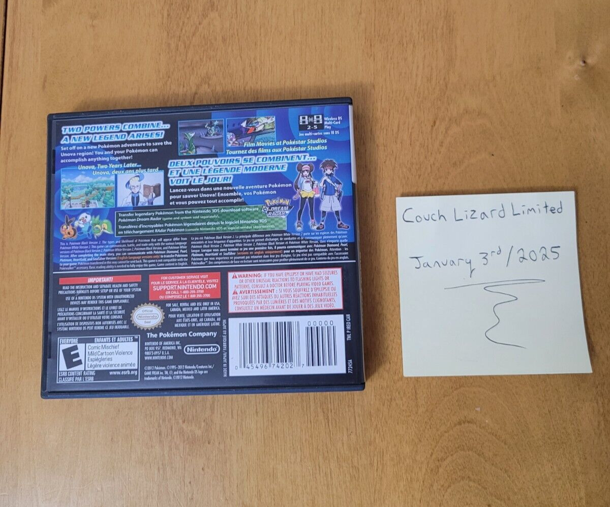 Pokemon: Black Version 2 (Nintendo DS) – CIB – Like New Condition – Authentic