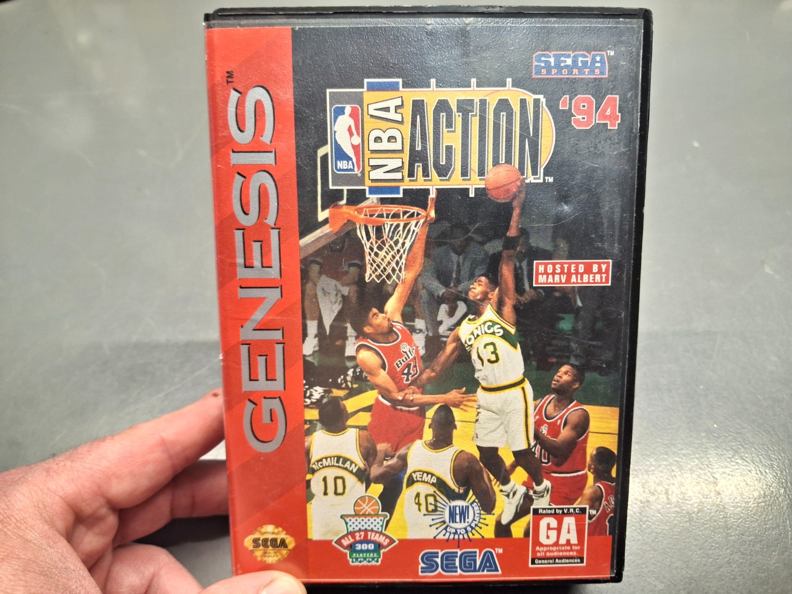 NBA Action ’94 (Sega Genesis, 1994) – CIB (Manual, Box, Game) – CLEANED & TESTED