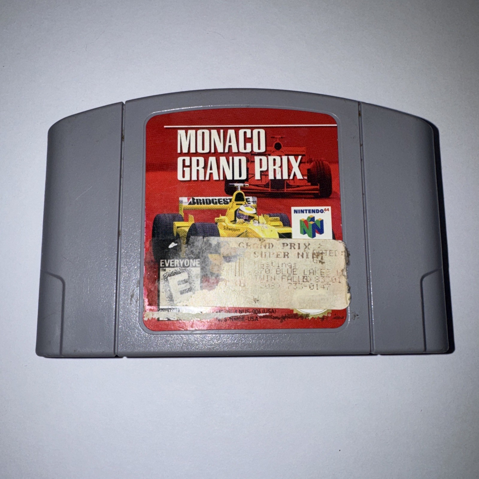 Monaco Grand Prix Nintendo 64 N64 Authentic Tested Retro Car Racing Game