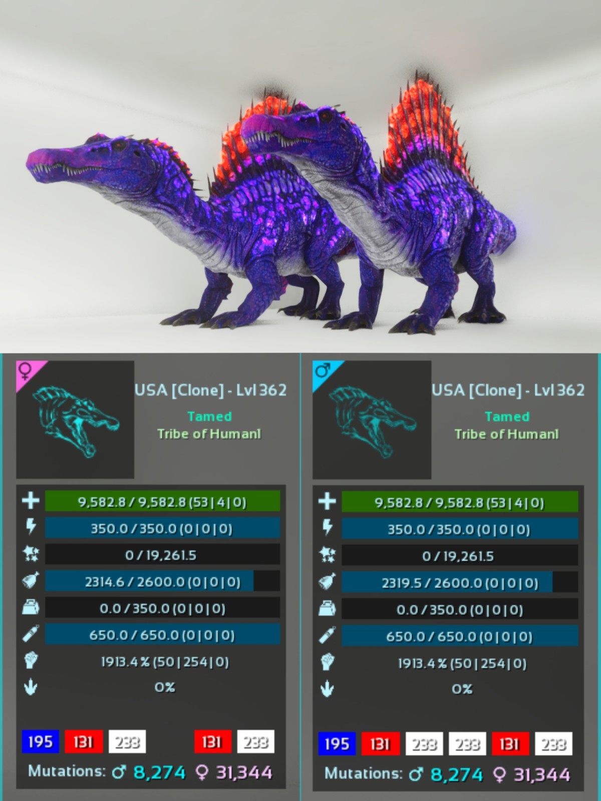 Aberration Spino Pair ARK🦕 Survival Ascended ASA PVE PC/XBOX/PS