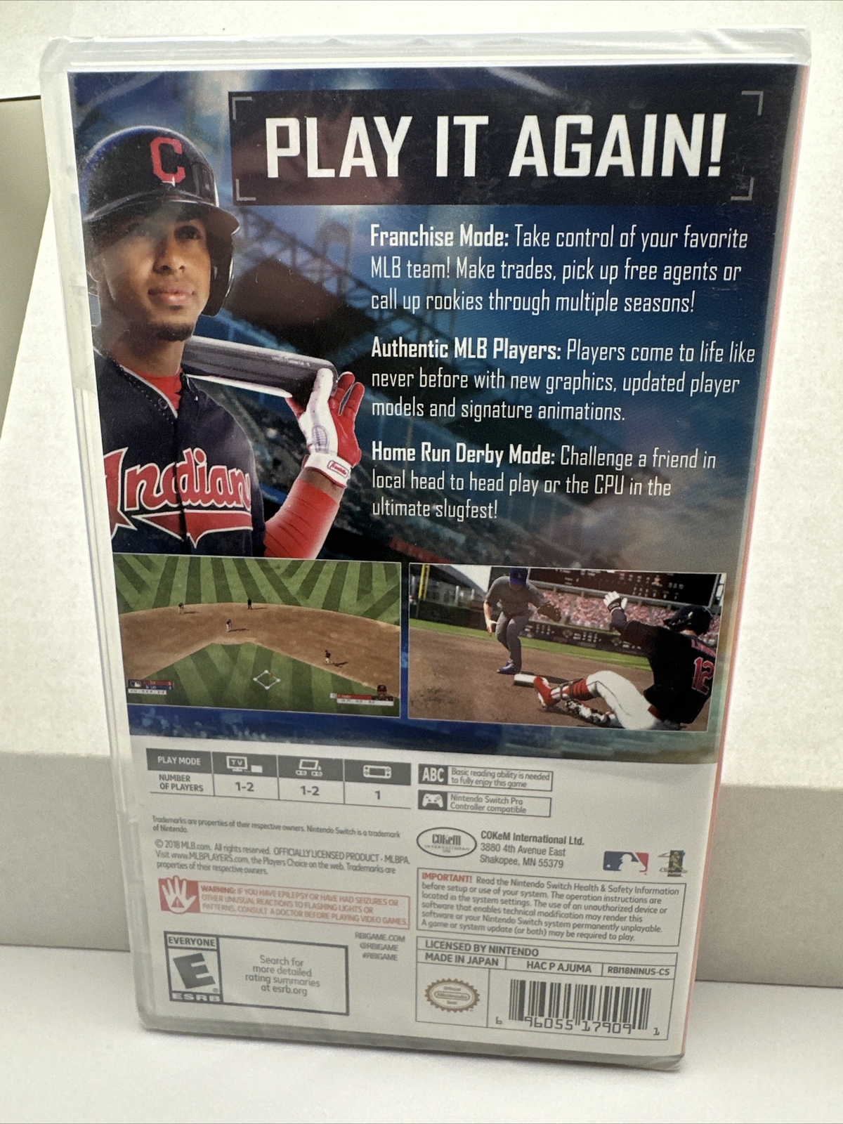 R.B.I. Baseball 18 (Nintendo Switch, 2018) Francisco Lindor MINT HTF SEALED NEW!