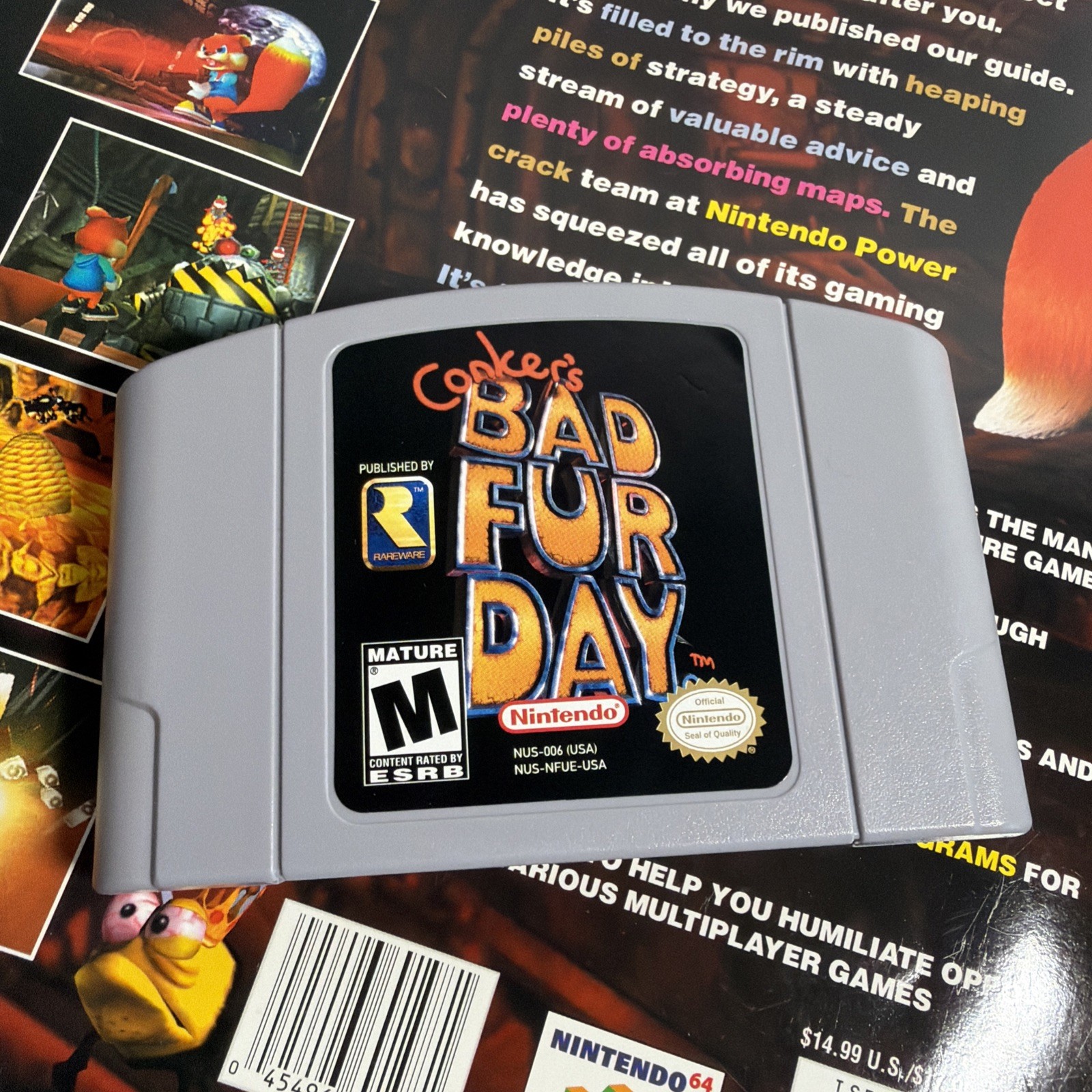 Conker’s Bad Fur Day Nintendo 64 N64 Authentic Super Clean With Guide