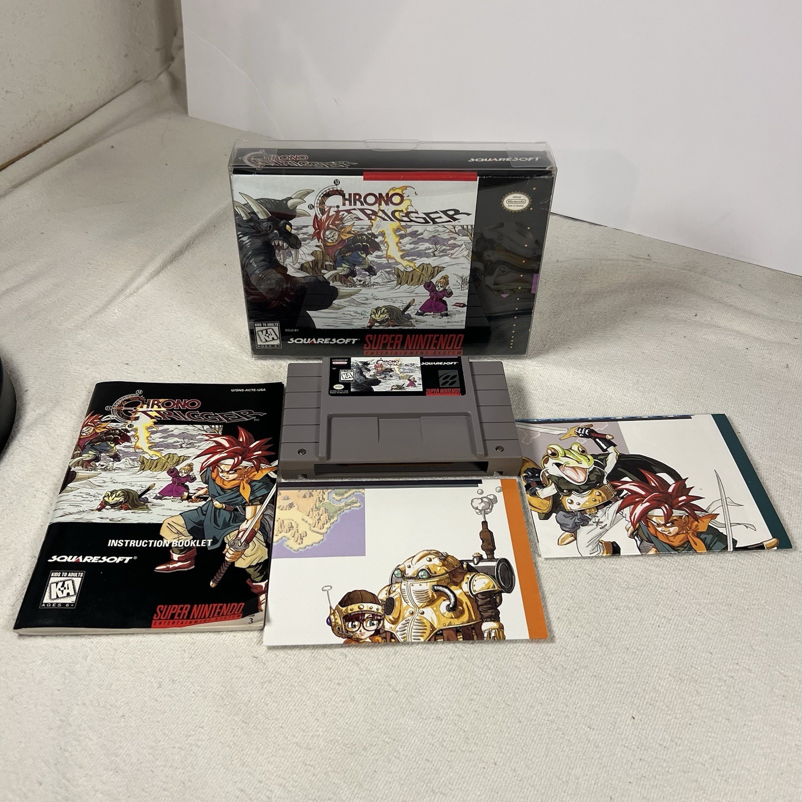 Chrono Trigger SNES CIB Complete Authentic USA NTSC Squaresoft Maps Manual Case