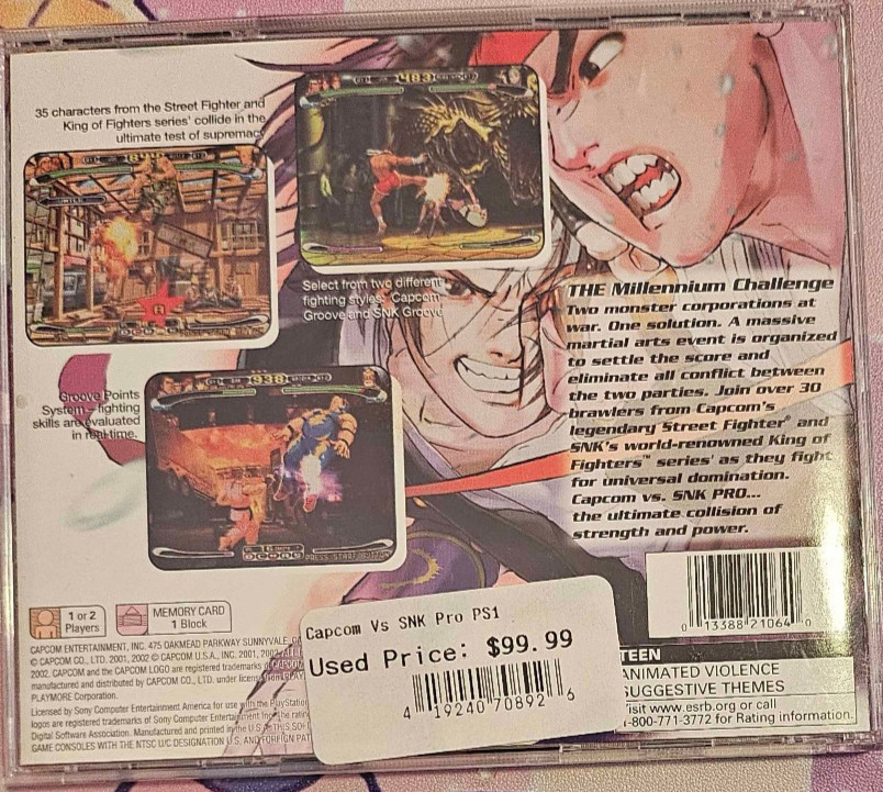Capcom vs SNK Pro (Playstation, 2002)