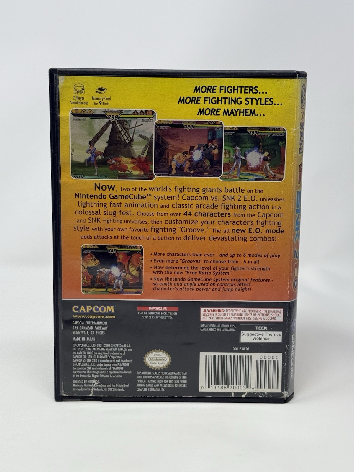 Capcom vs. SNK 2: EO (No Scratches) for Nintendo GameCube *GC* Ships Same Day