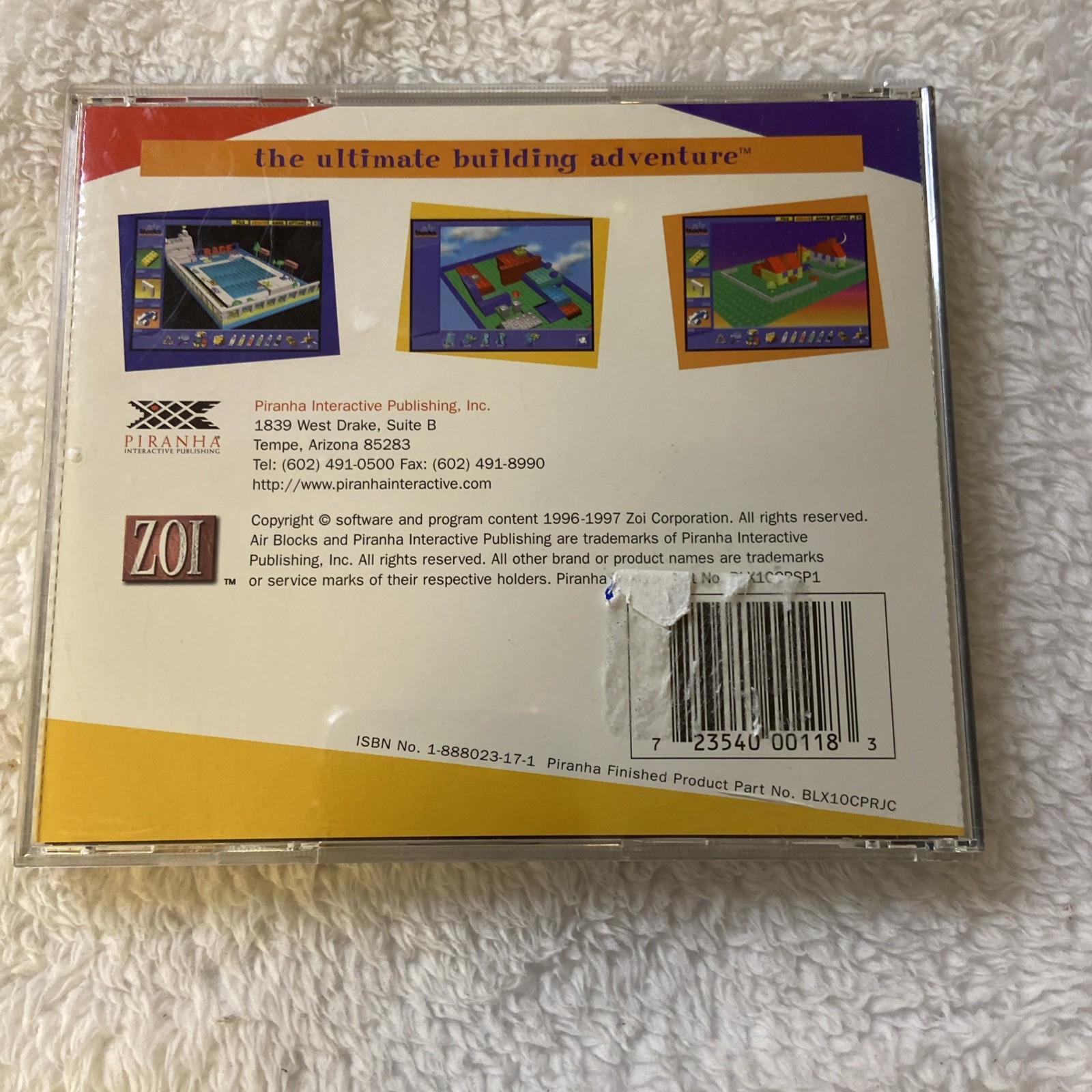 Air Blocks PC CD ROM Game The Ultimate Building Adventure 1997-1997 Vtg