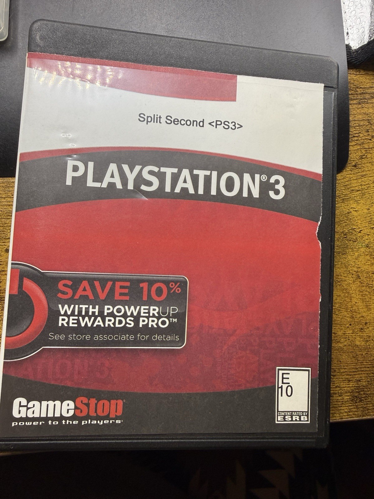Disney Split/Second Sony PlayStation 3 PS3 E10+ 2010 Disc w/ GameStop Case