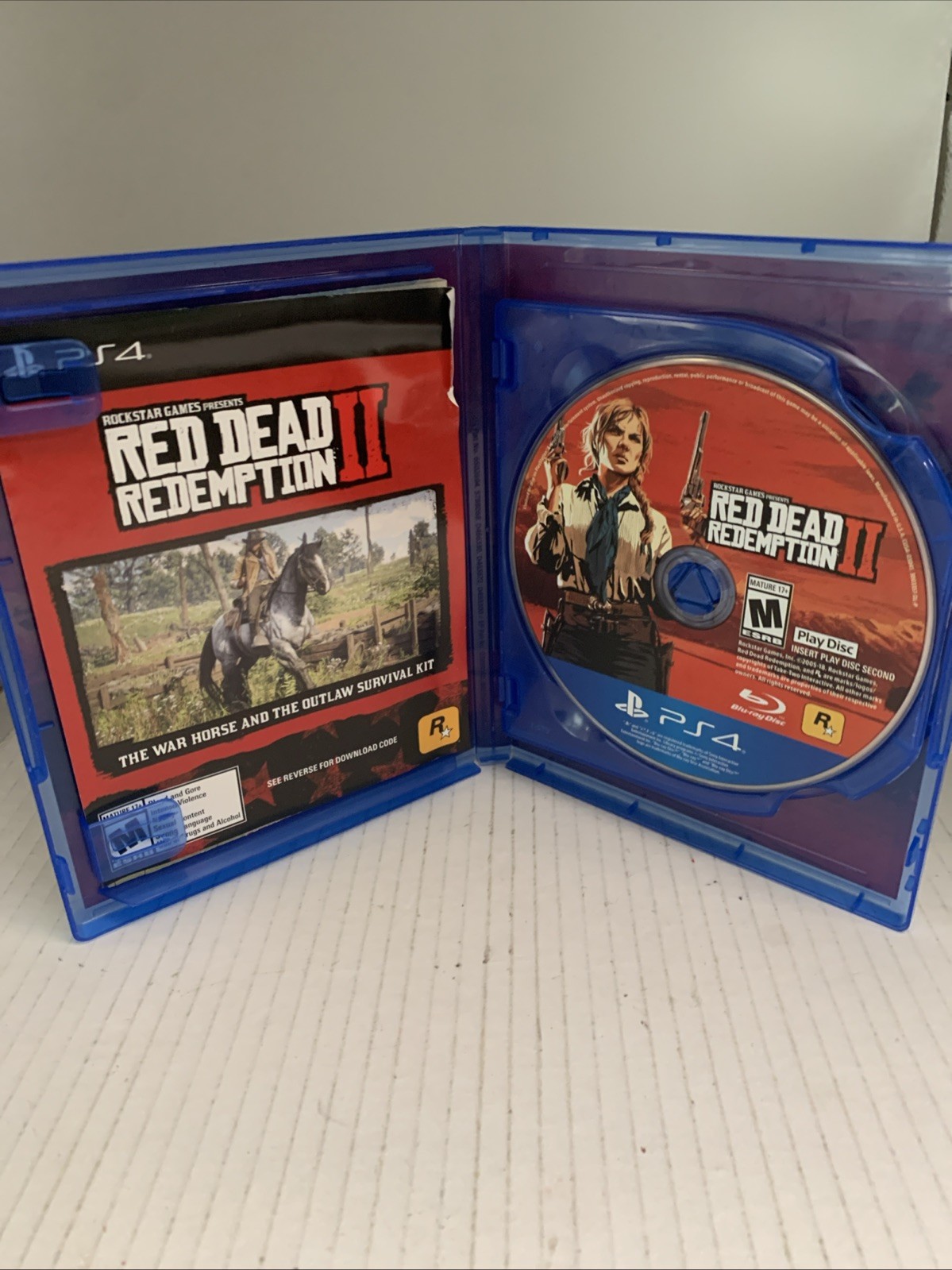 Mint Discs Red Dead Redemption 2 (Sony PlayStation 4 PS4, 2018) Includes Poster