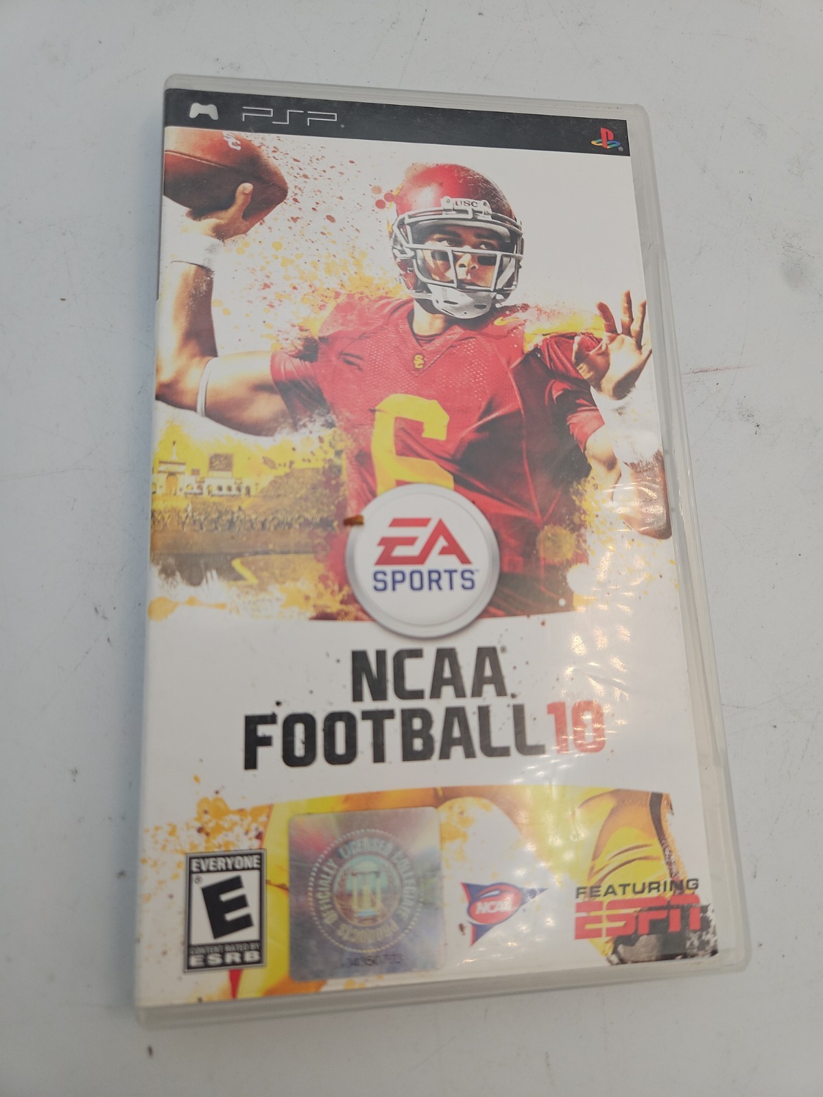 NCAA Football 10 (Sony PSP, 2009) Complete W/ Manual CIB TESTED