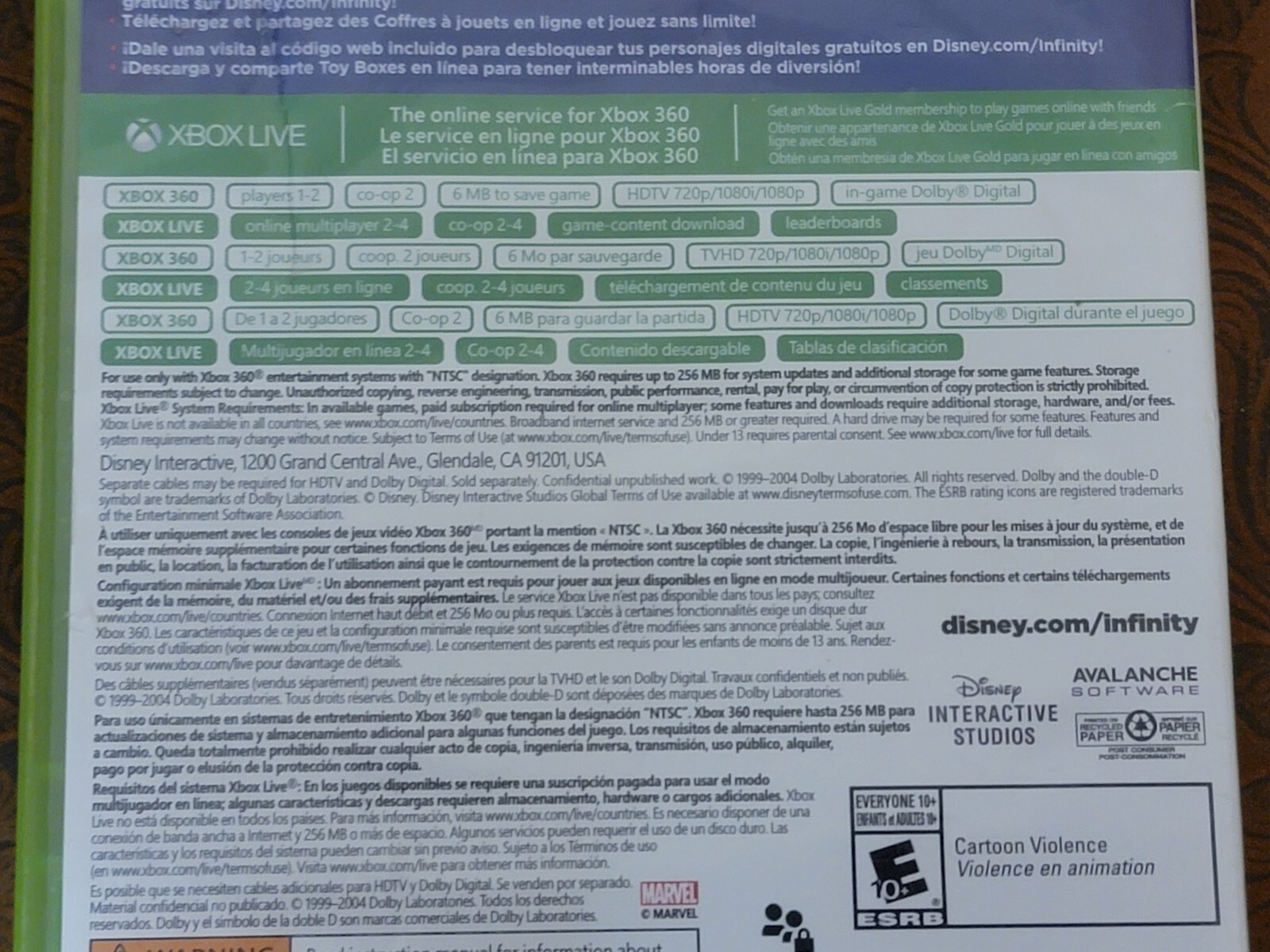 Disney Infinity — 2.0 Edition WITH CASE (Microsoft Xbox 360, 2014) ᄁ