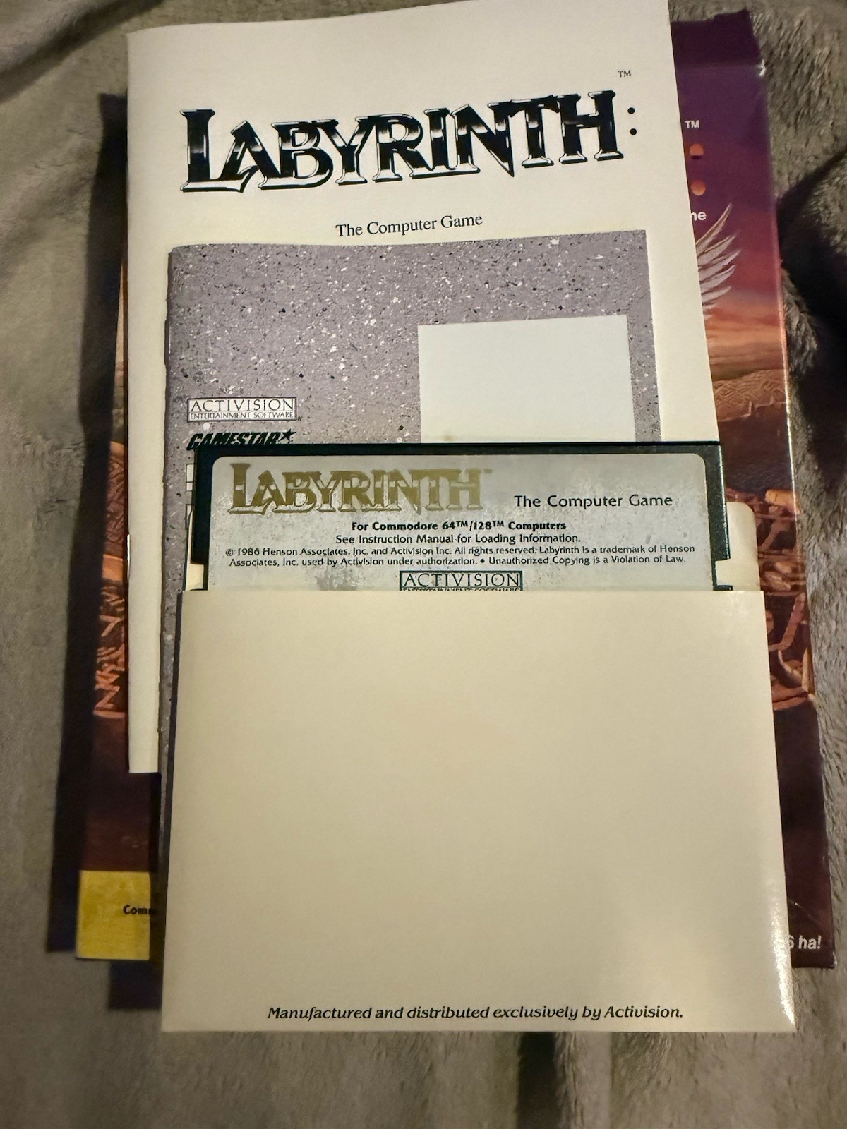 Labyrinth 1986 PC Ultra Rare Commondore 64 In Box Lucasfilm Games/LucasArts