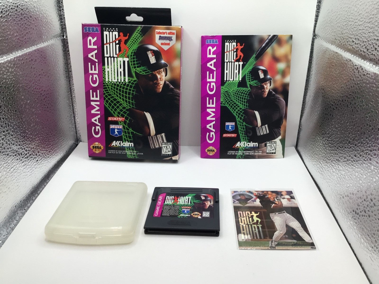 Frank Thomas Big Hurt Baseball Sega Game Gear Complete w/Manual & Baseball Card