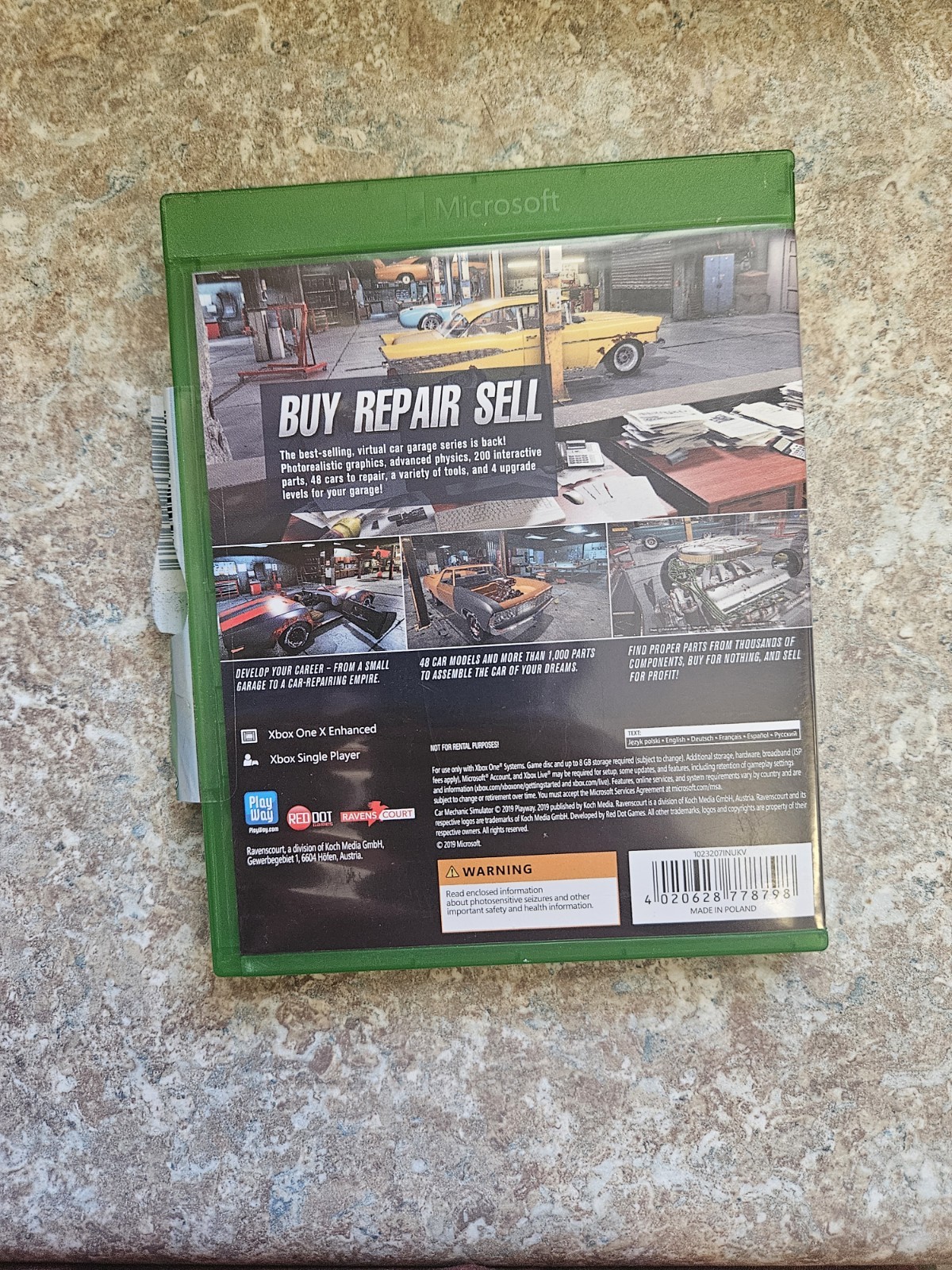 Car Mechanic Simulator for Xbox One Red Dot Play Way Microsoft XB1 Single Player