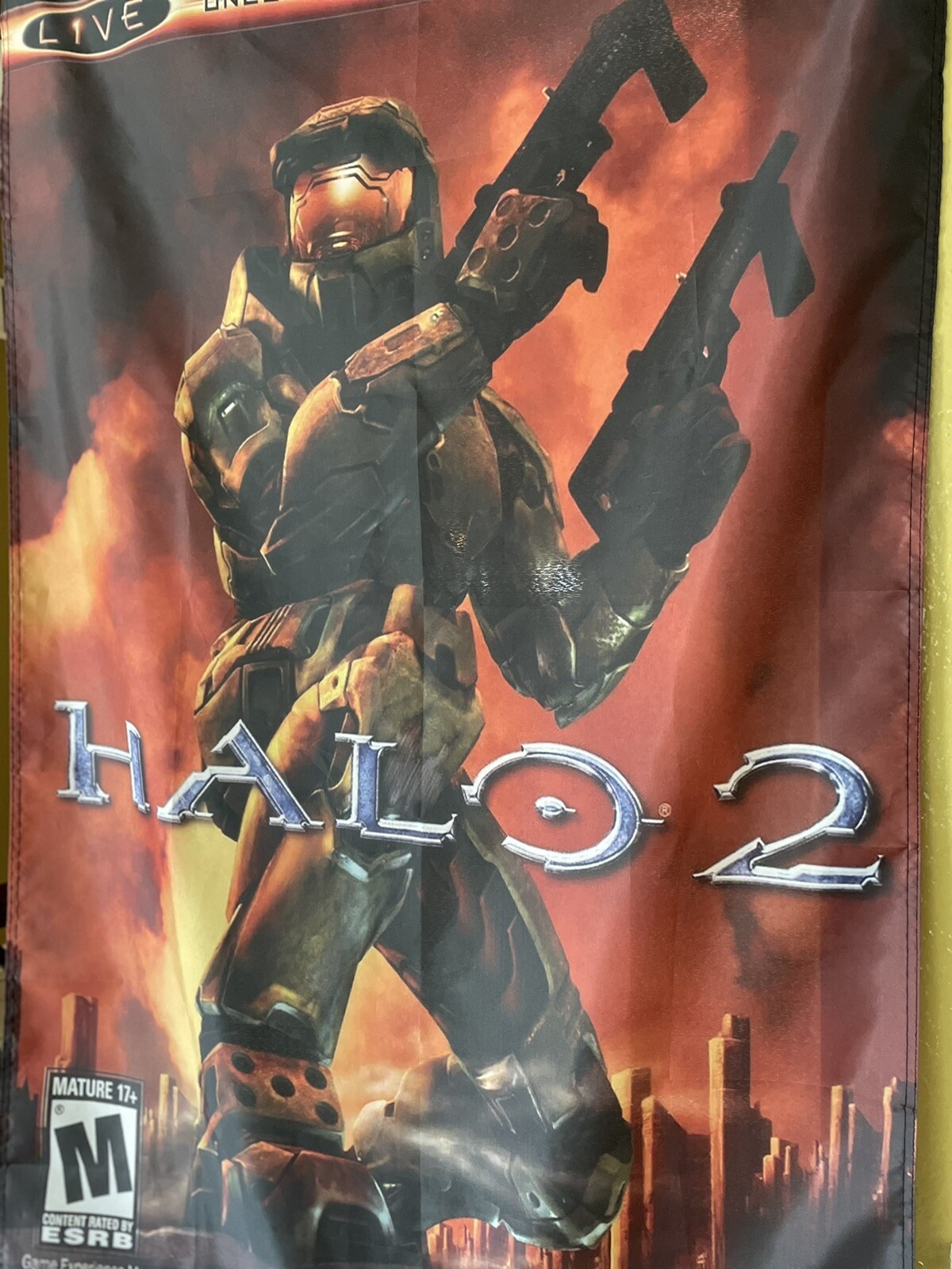 Halo 2 5ft Flag Microsoft XBOX 2004 Banner Poster Bungie Master Chief