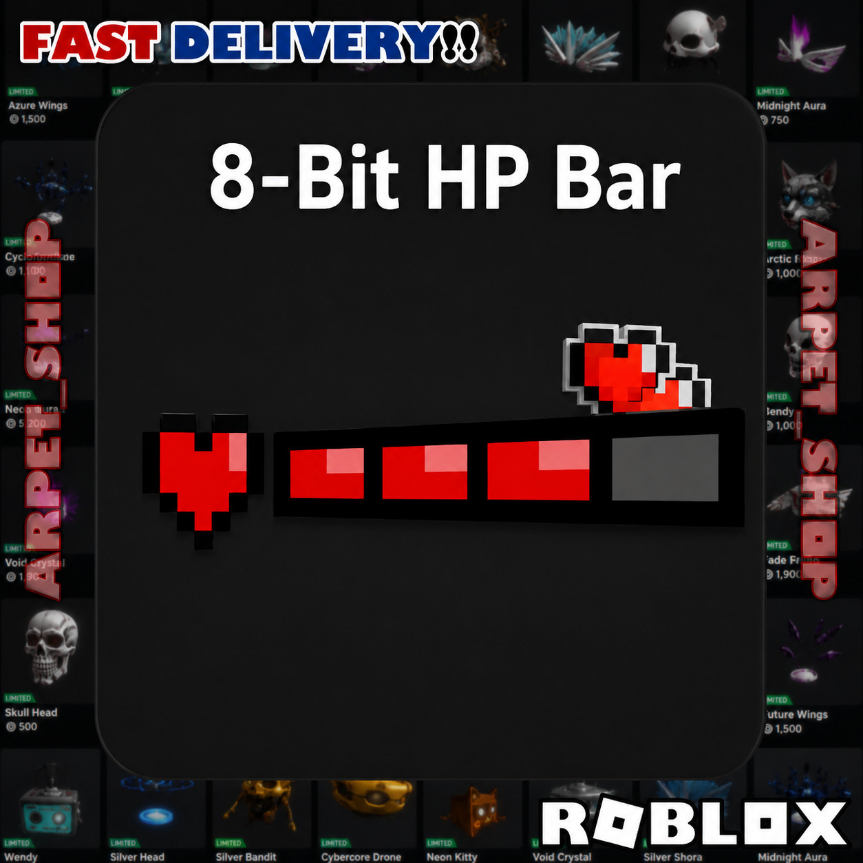 8-BIT HP Bar- ROBLOX Limited 💎CLEAN & SAFE・FAST DELIVERY
