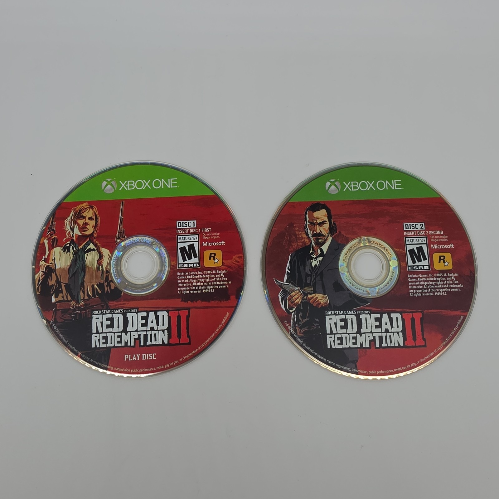 Red Dead Redemption 2 – Microsoft Xbox One – 2 Discs W/ Map great condition