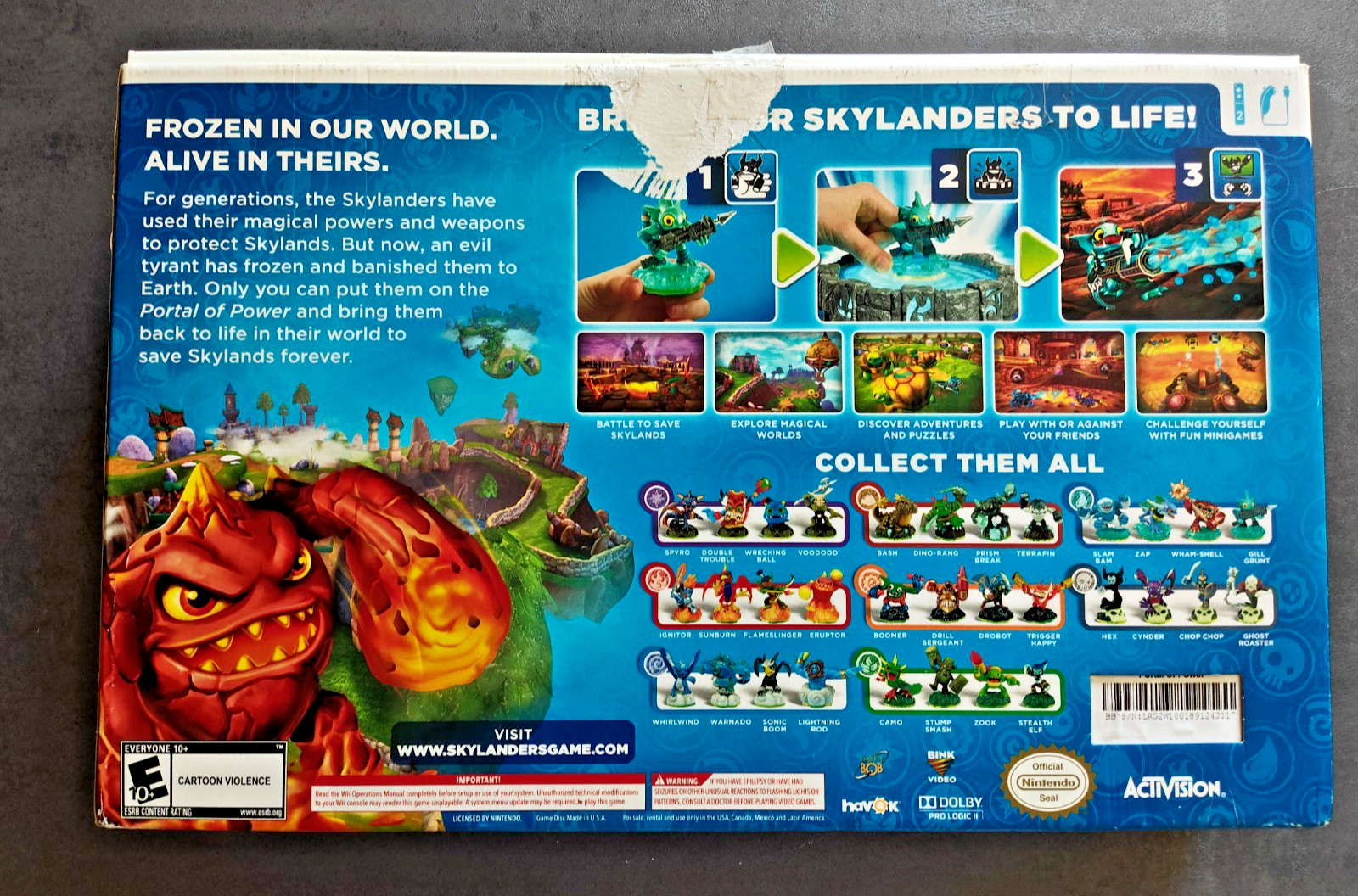 Skylanders Spyro’s Adventure Starter Pack Nintendo Wii, Activision 2011 Used