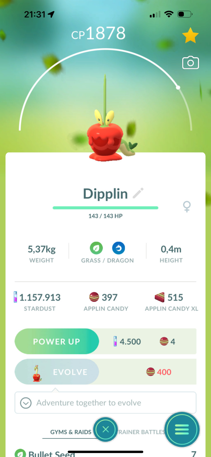 Hydrapple ,Appletun , Flapple, Dipplin, Applin x 50 | Mini P T C