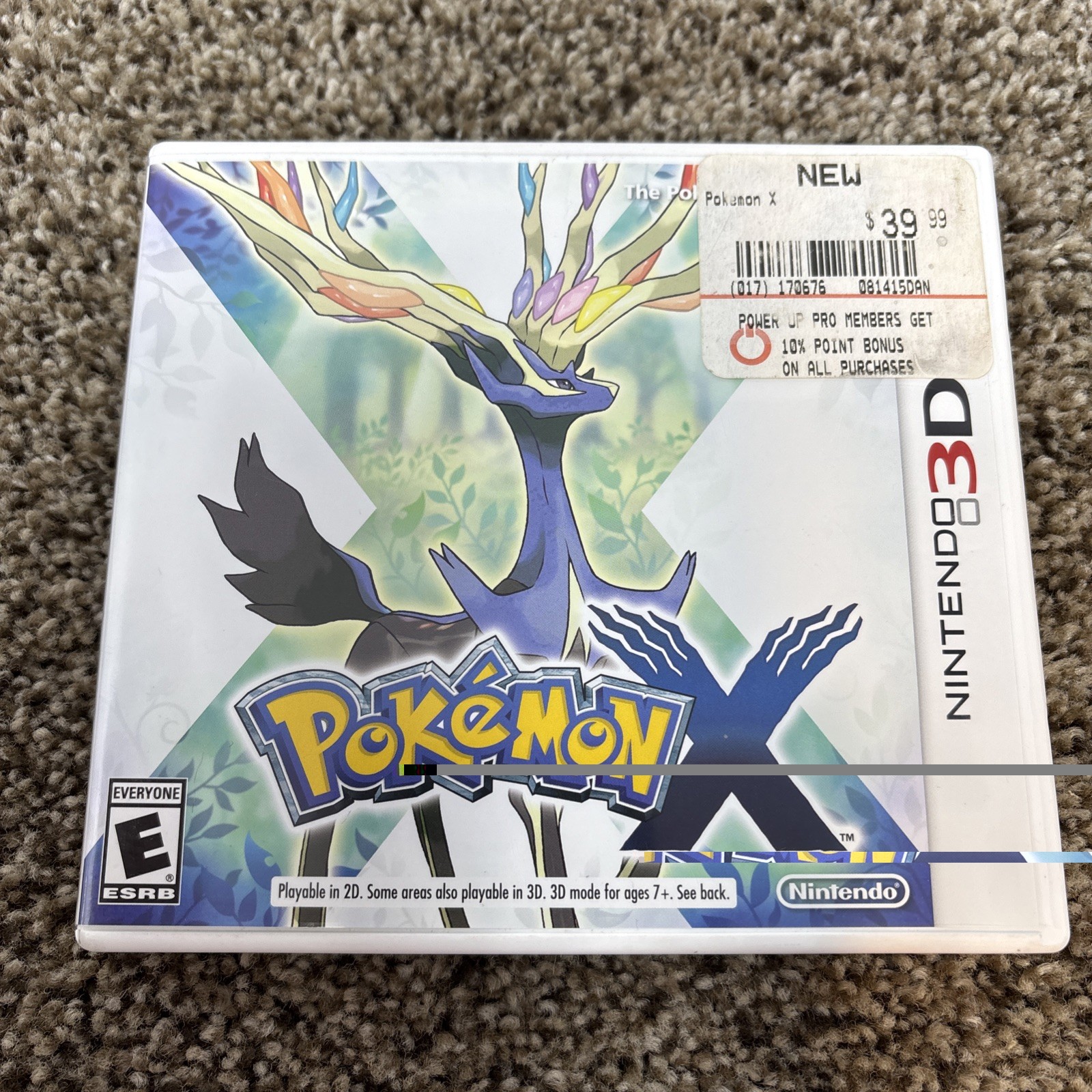 Nintendo Pokémon X (Nintendo 3DS) 2013 NTSC-U/C E RPG Tested Authentic