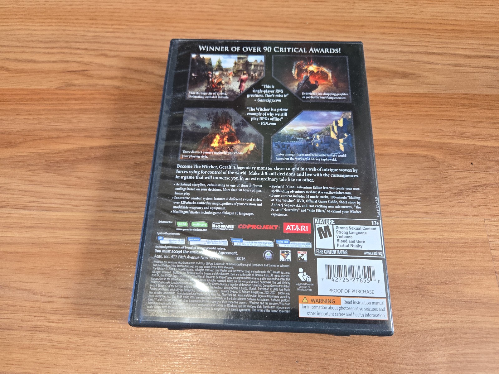 The Witcher Enhanced Edition PC DVD Windows CD Projekt Red 2008 CIB RPG Complete